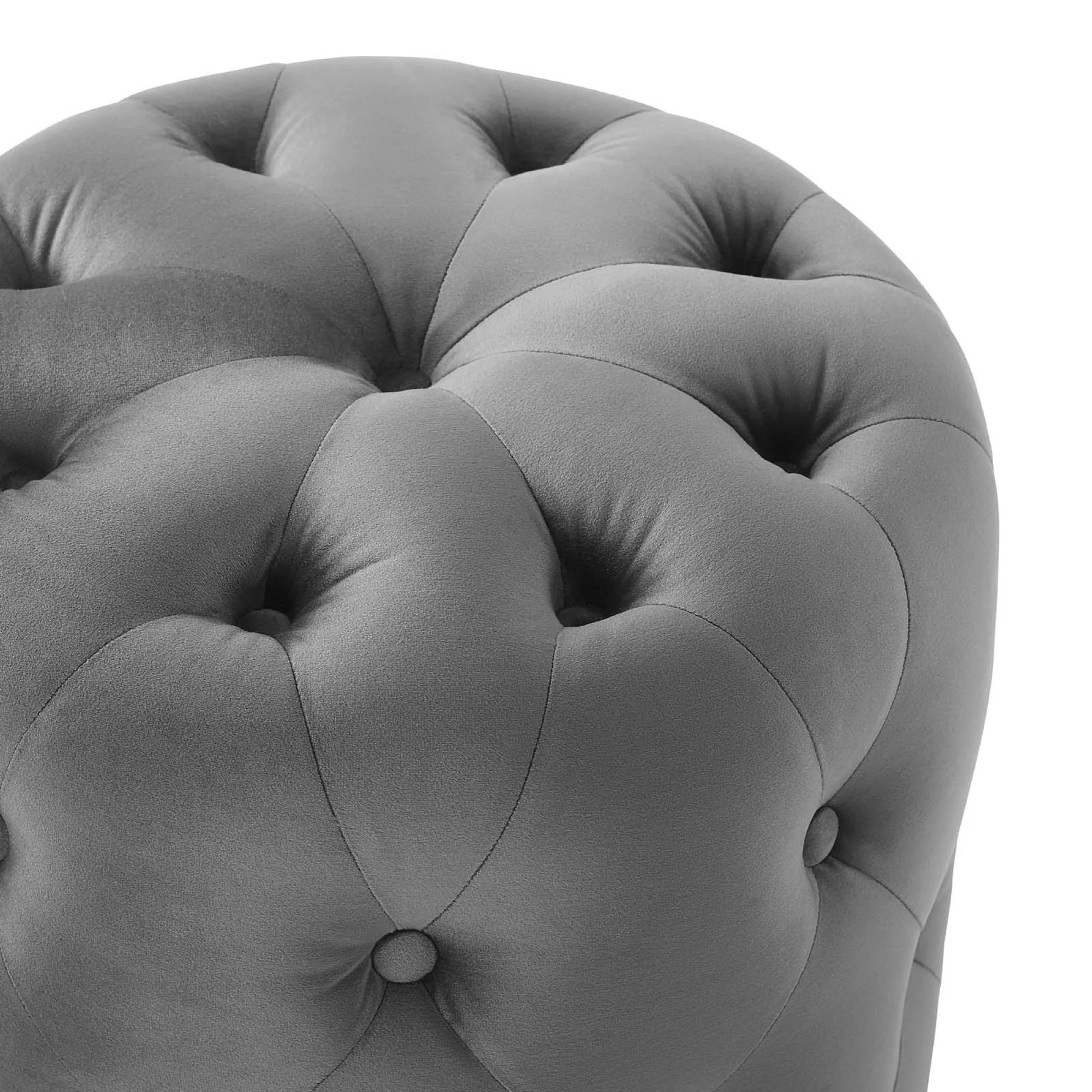 Amour Tufted Button Round Performance Velvet Ottoman by Modway - Image 11