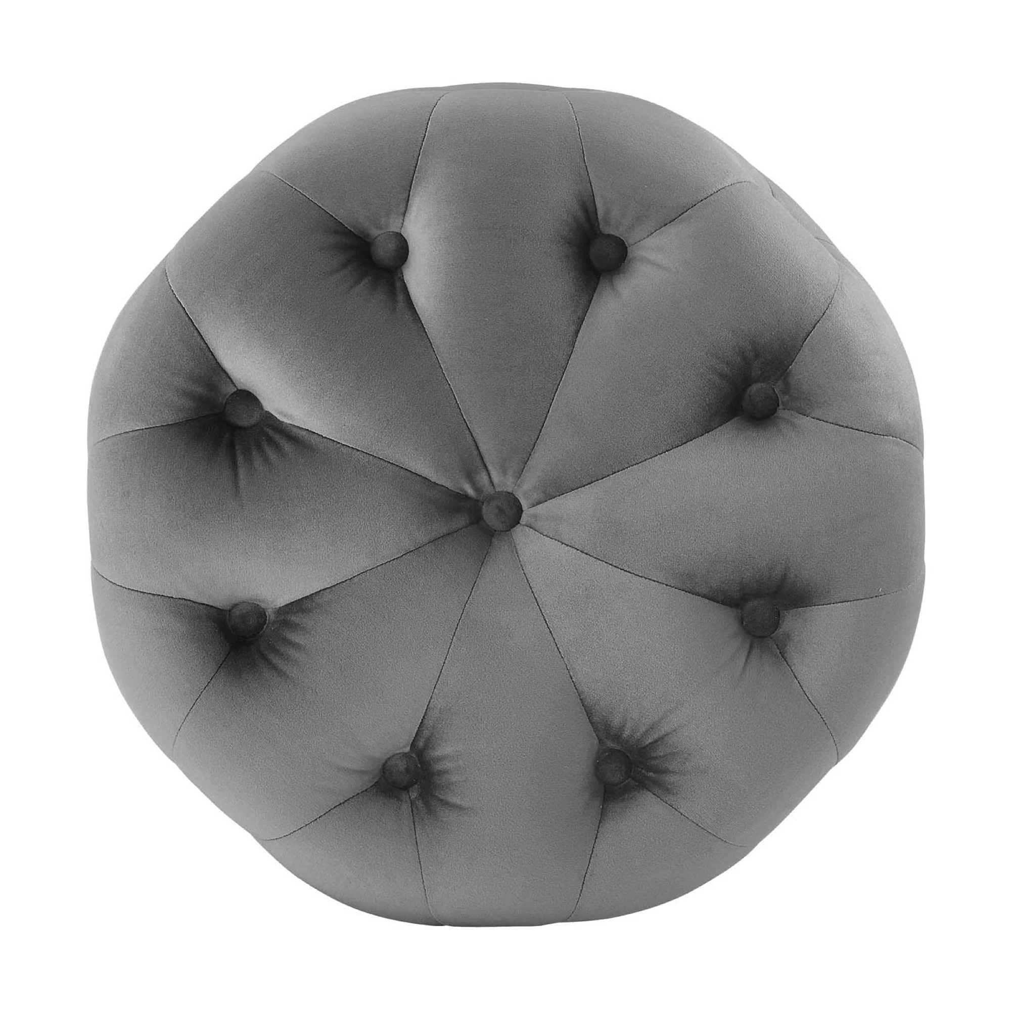 Amour Tufted Button Round Performance Velvet Ottoman by Modway - Image 13