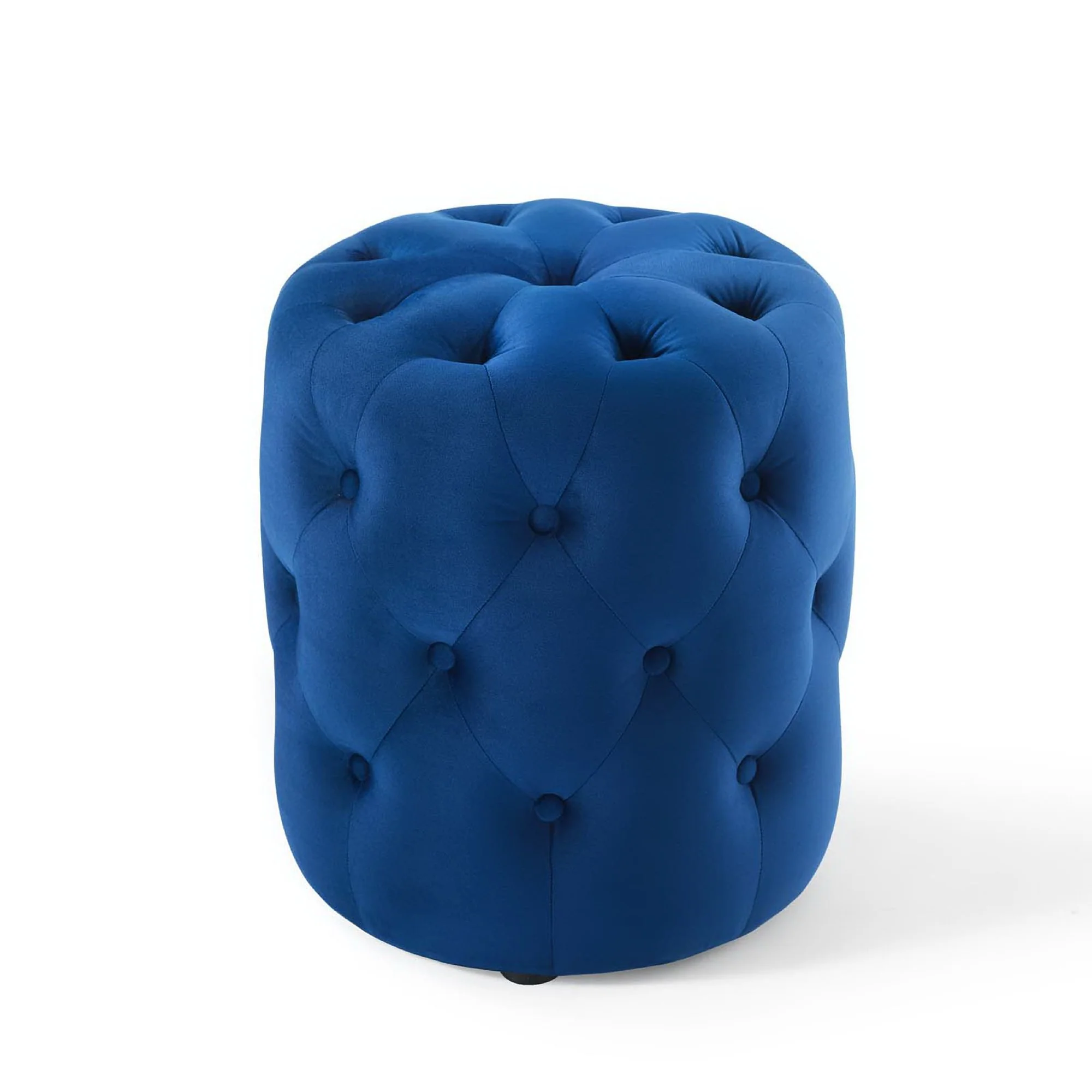 Amour Tufted Button Round Performance Velvet Ottoman by Modway - Image 2