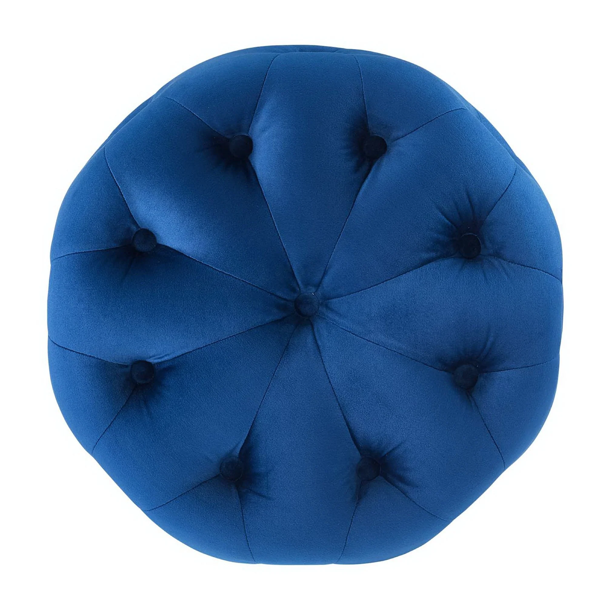 Amour Tufted Button Round Performance Velvet Ottoman by Modway - Image 3