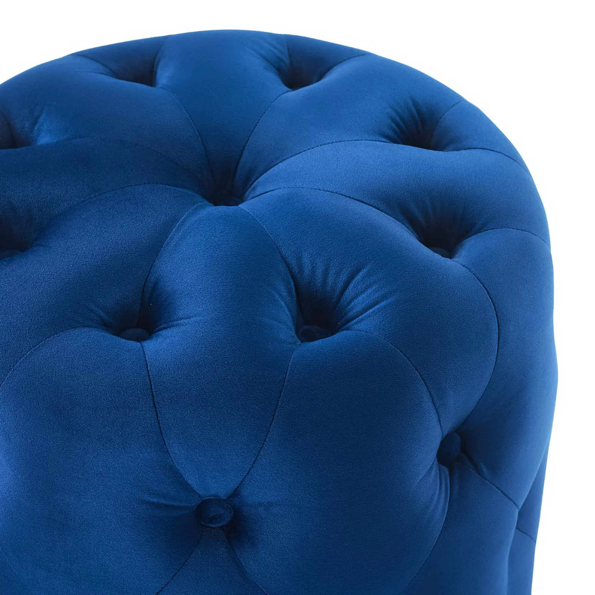 Amour Tufted Button Round Performance Velvet Ottoman by Modway - Image 4