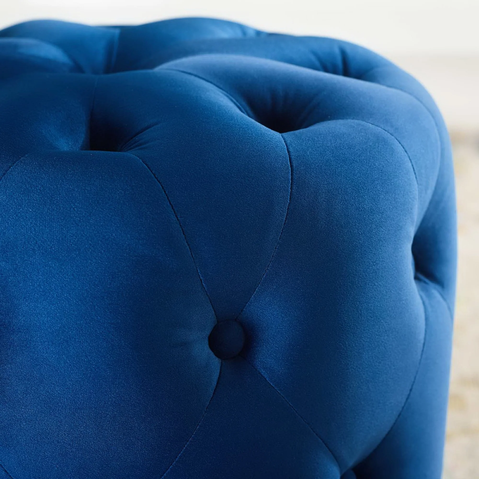 Amour Tufted Button Round Performance Velvet Ottoman by Modway - Image 6