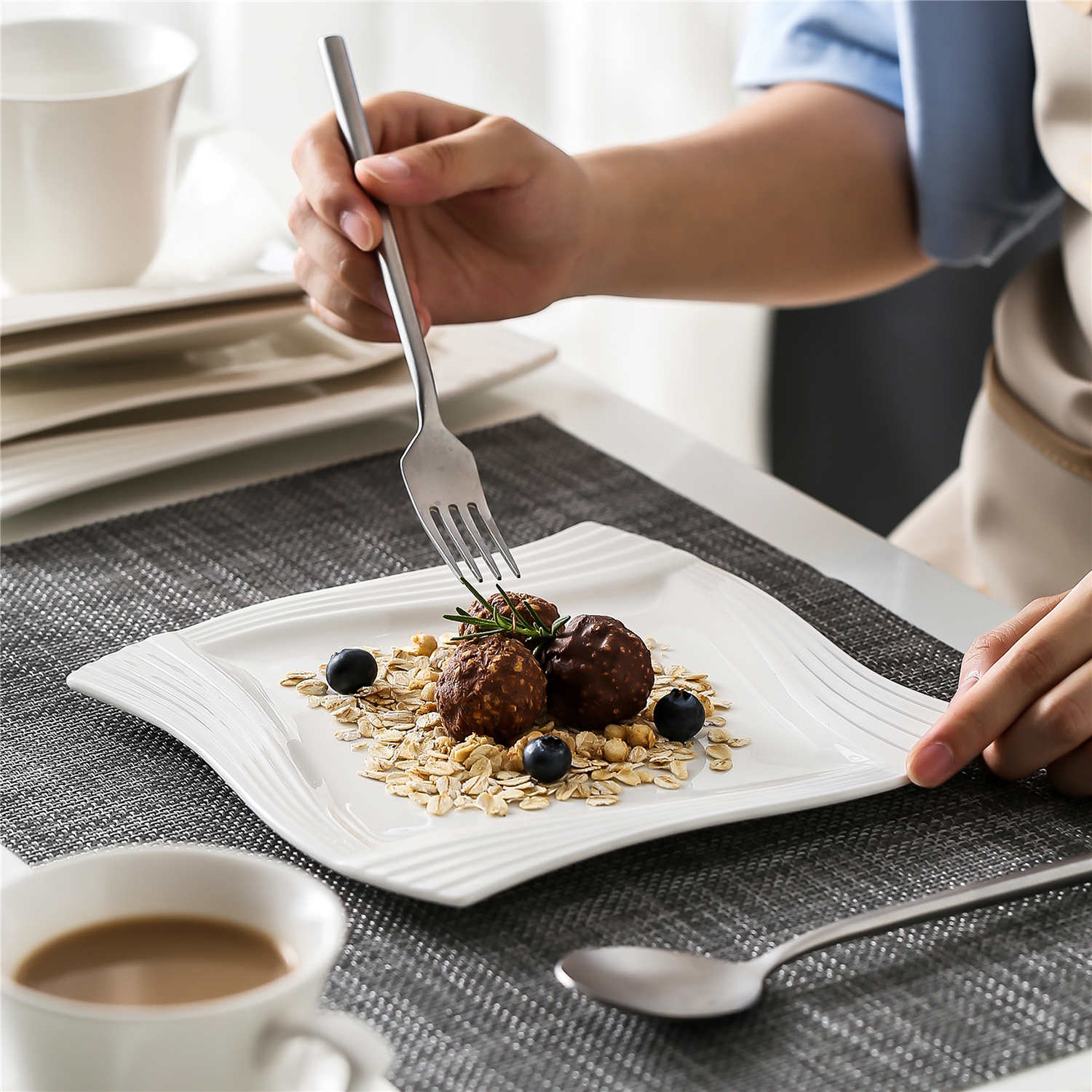 Amparo Marble Grey 30 Piece Dinnerware Set - Image 13