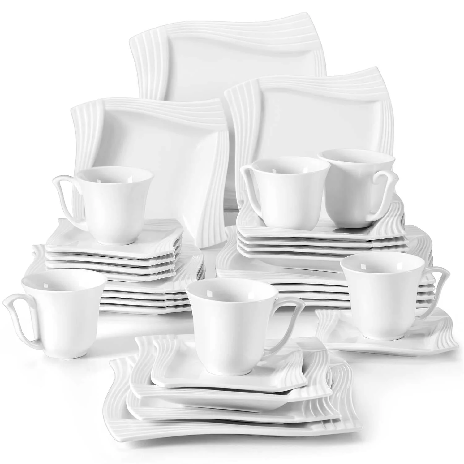 Amparo Marble Grey 30 Piece Dinnerware Set - Image 8
