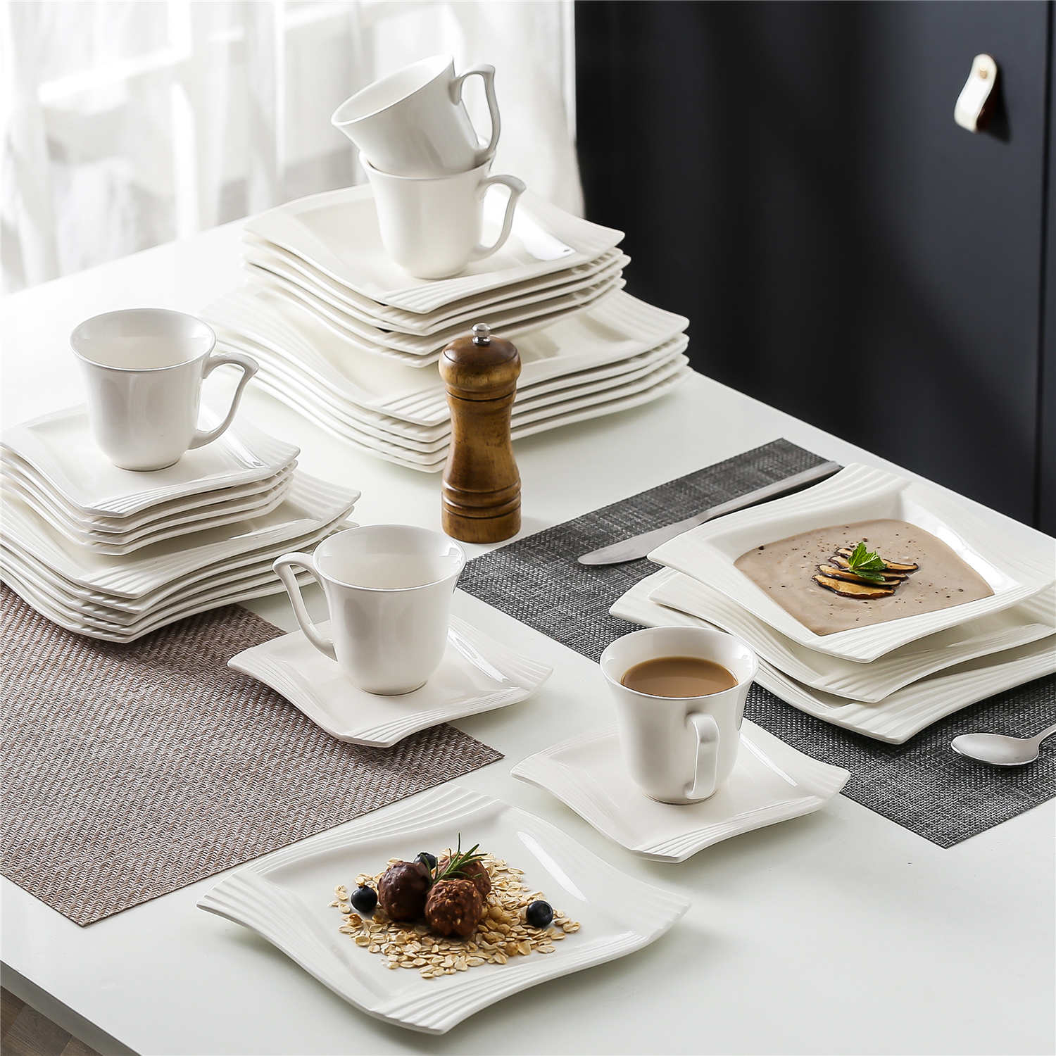 Amparo Marble Grey 30 Piece Dinnerware Set - Image 9