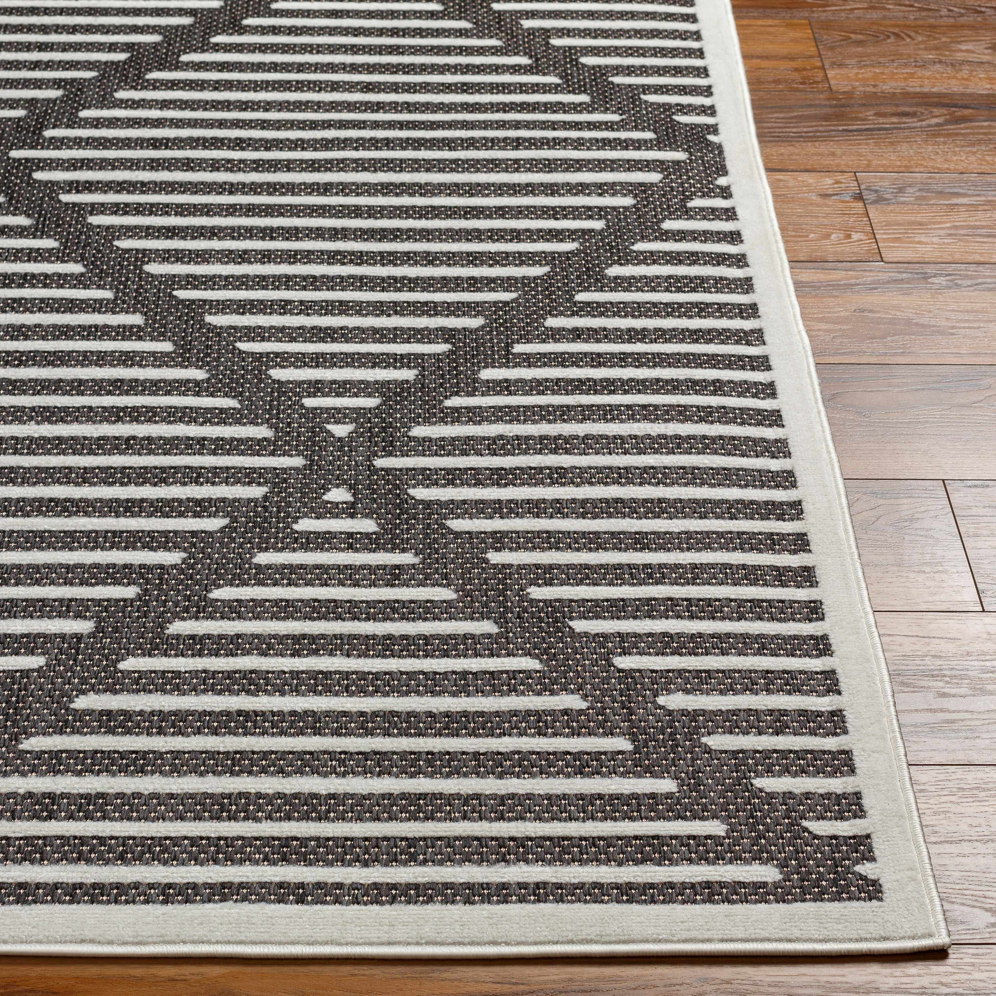 Anah 3D Black Outdoor Rug - Image 25