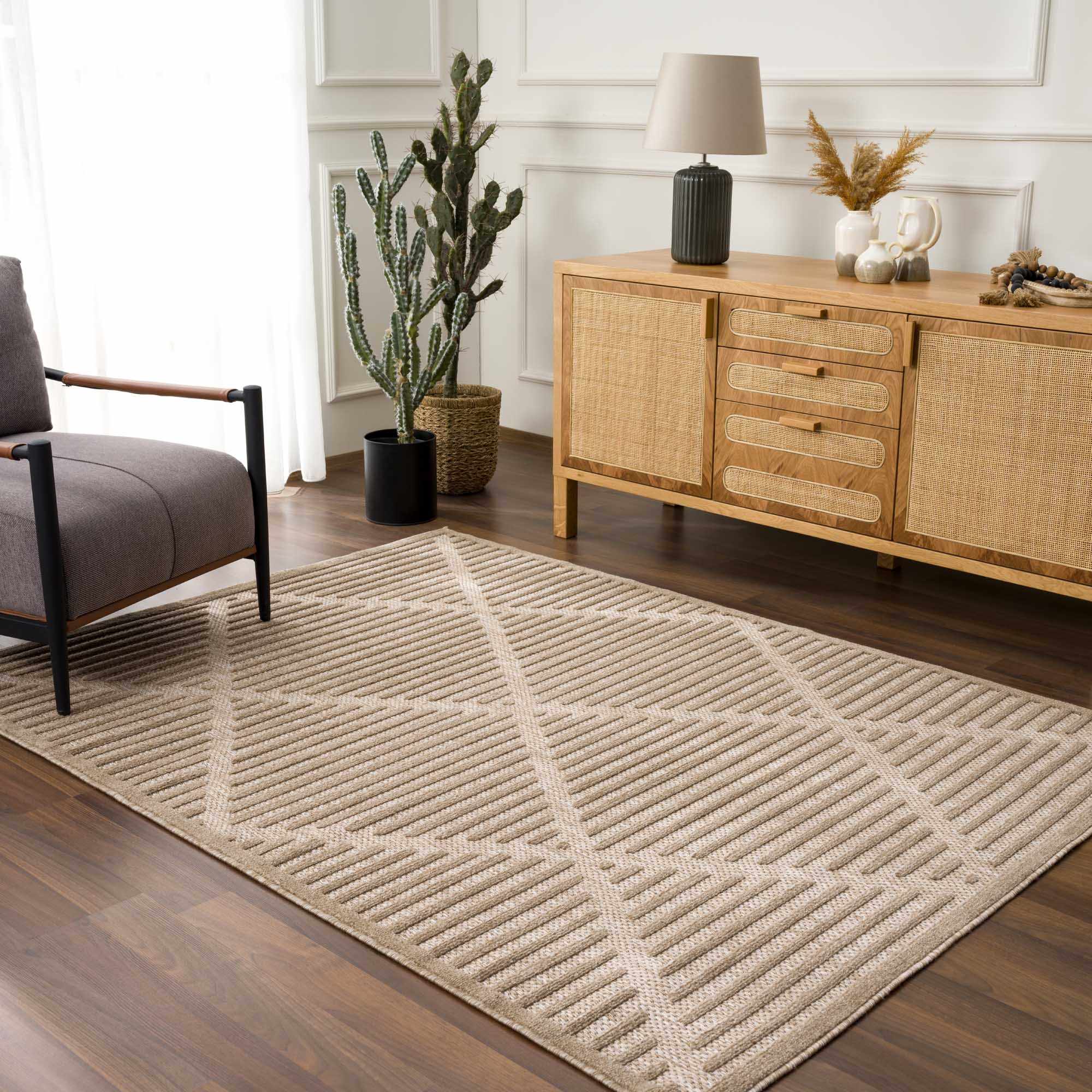 Anah Tan Outdoor Rug - Clearance - Image 13