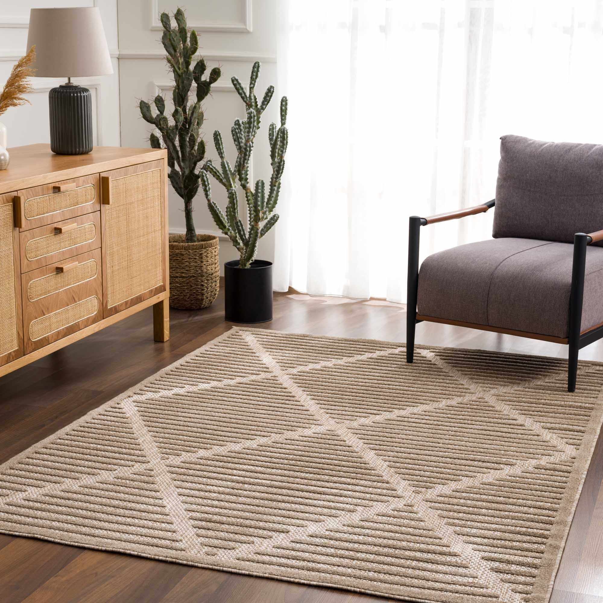 Anah Tan Outdoor Rug - Clearance - Image 15