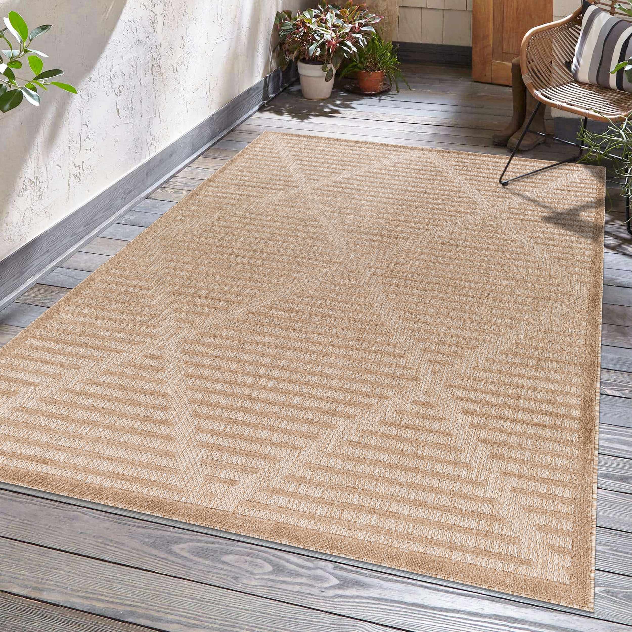 Anah Tan Outdoor Rug - Clearance - Image 9