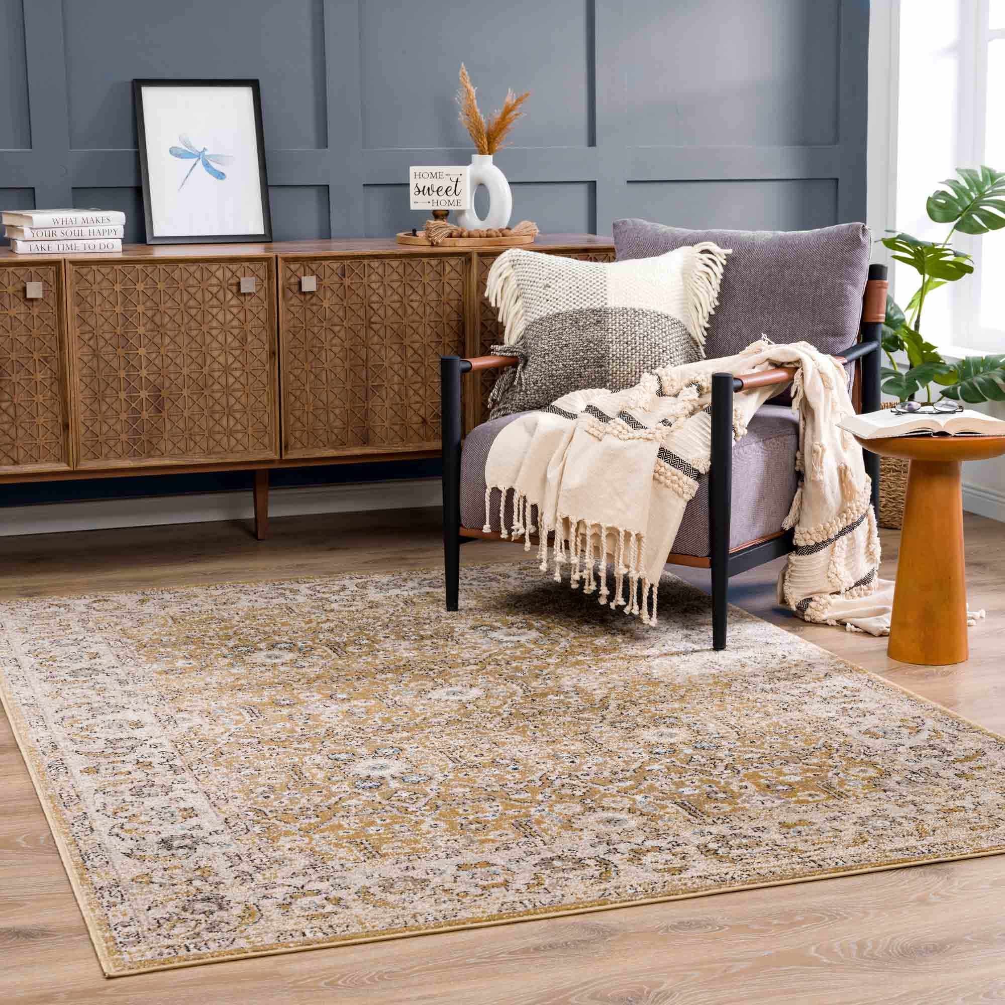 Anana Gold & Beige Area Rug - Clearance - Image 9