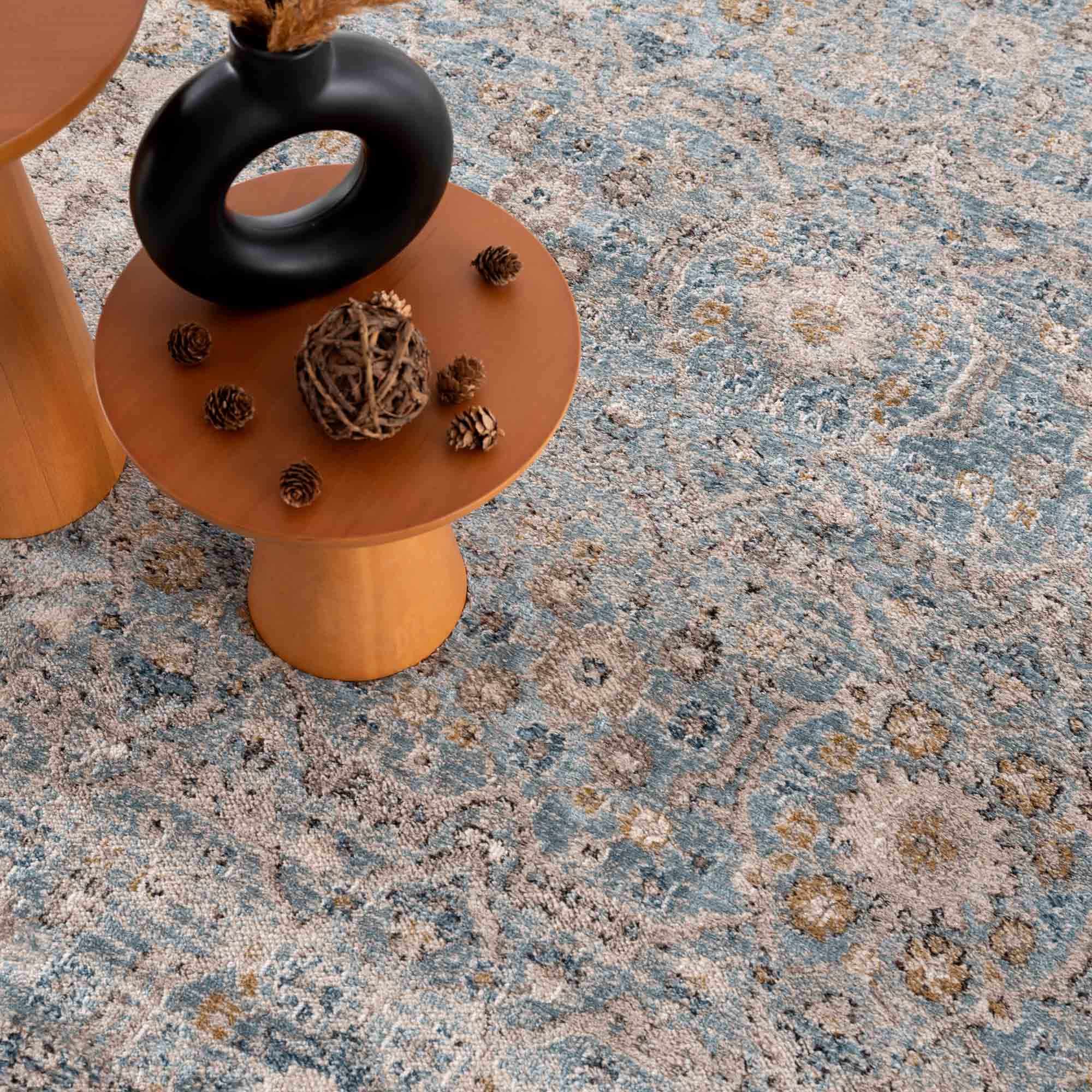 Anana Silver Blue & Beige Area Rug - Clearance - Image 10