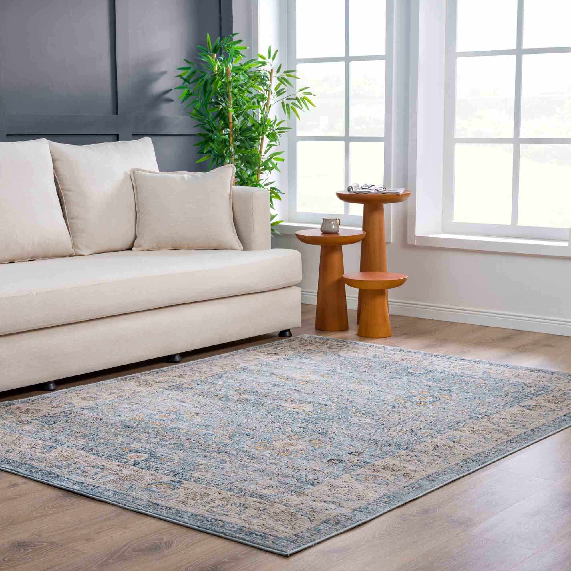 Anana Silver Blue & Beige Area Rug - Clearance - Image 3