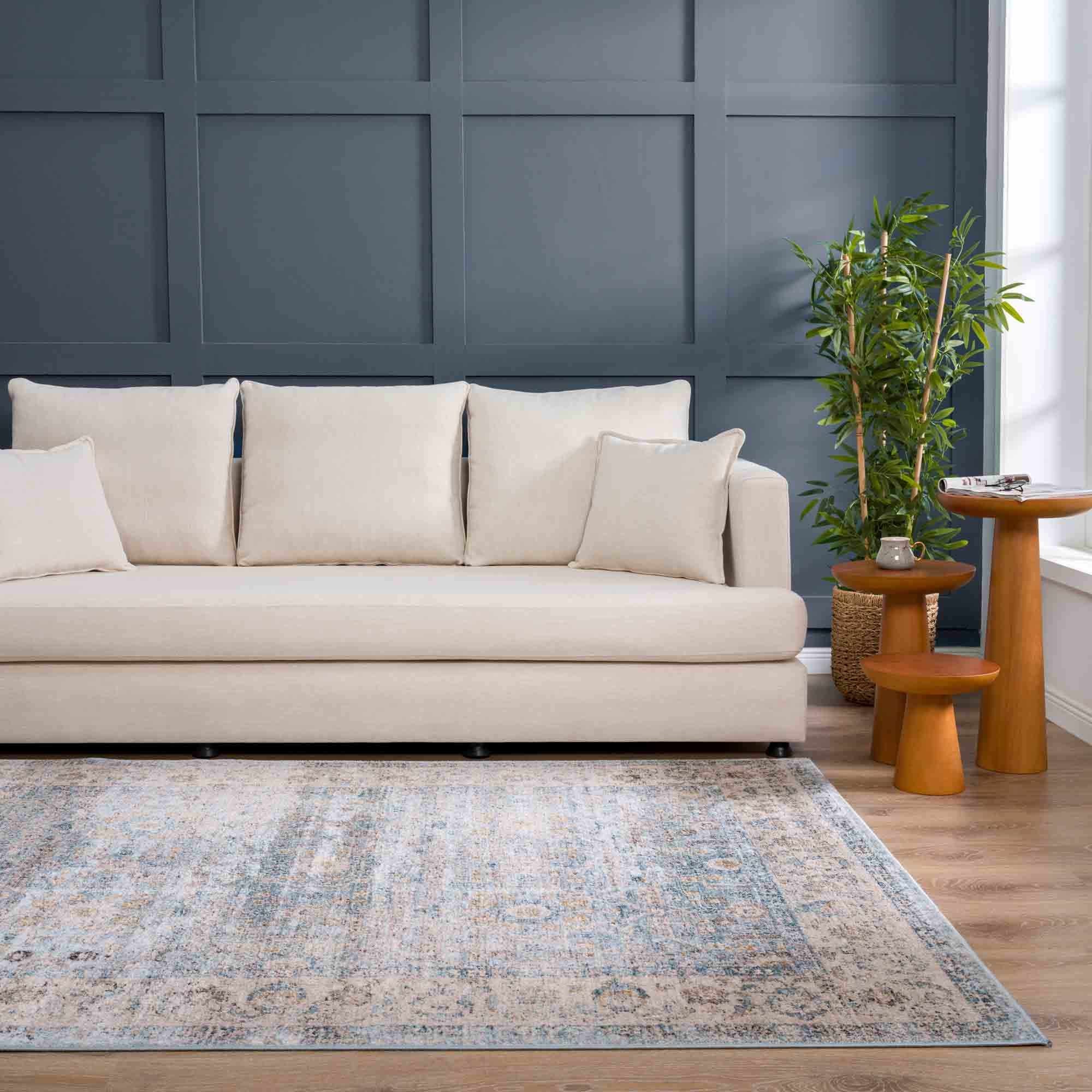 Anana Silver Blue & Beige Area Rug - Clearance - Image 4