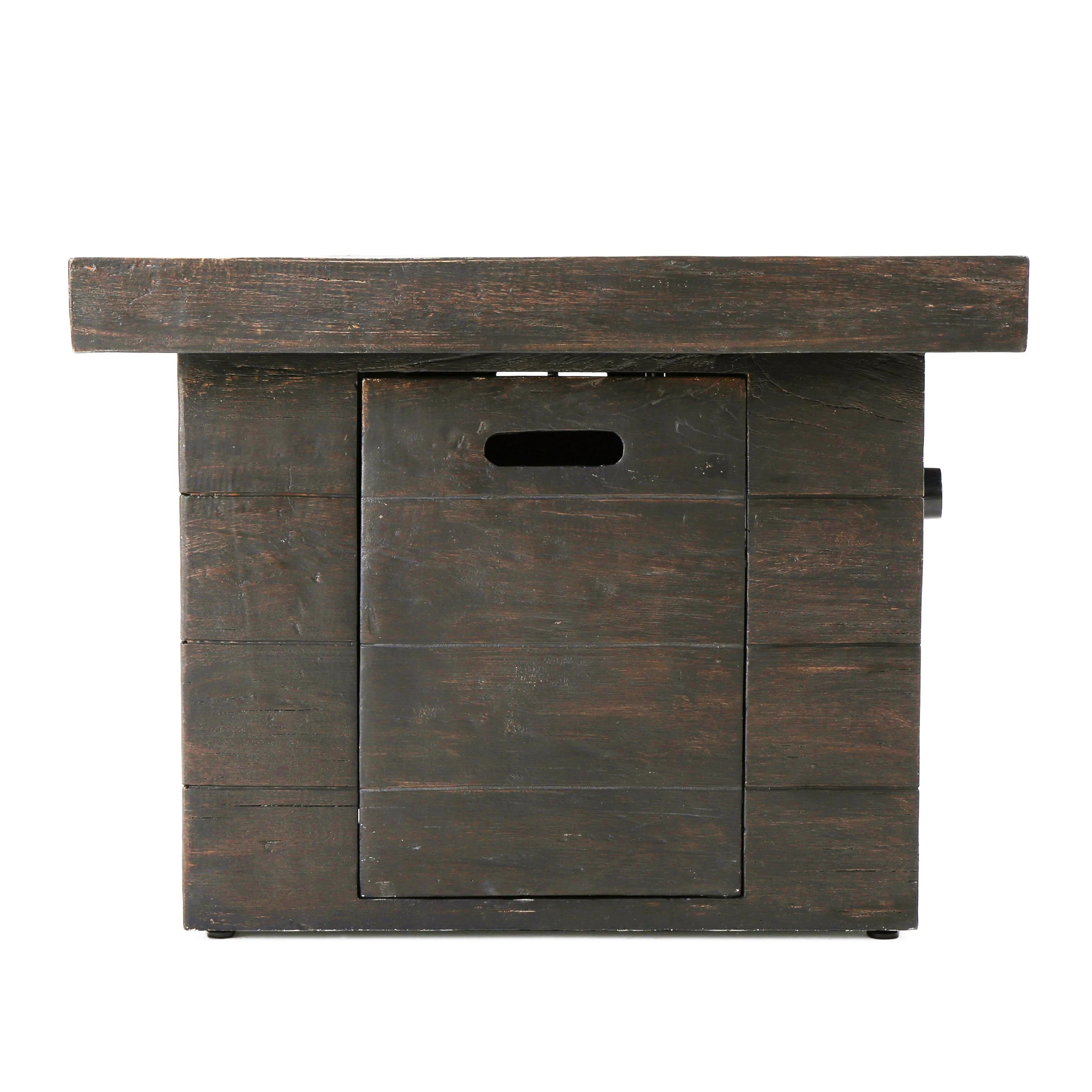 Anchorage 32'' Wood Square MGO Fire Pit Brown - 40,000 BTU - Image 10