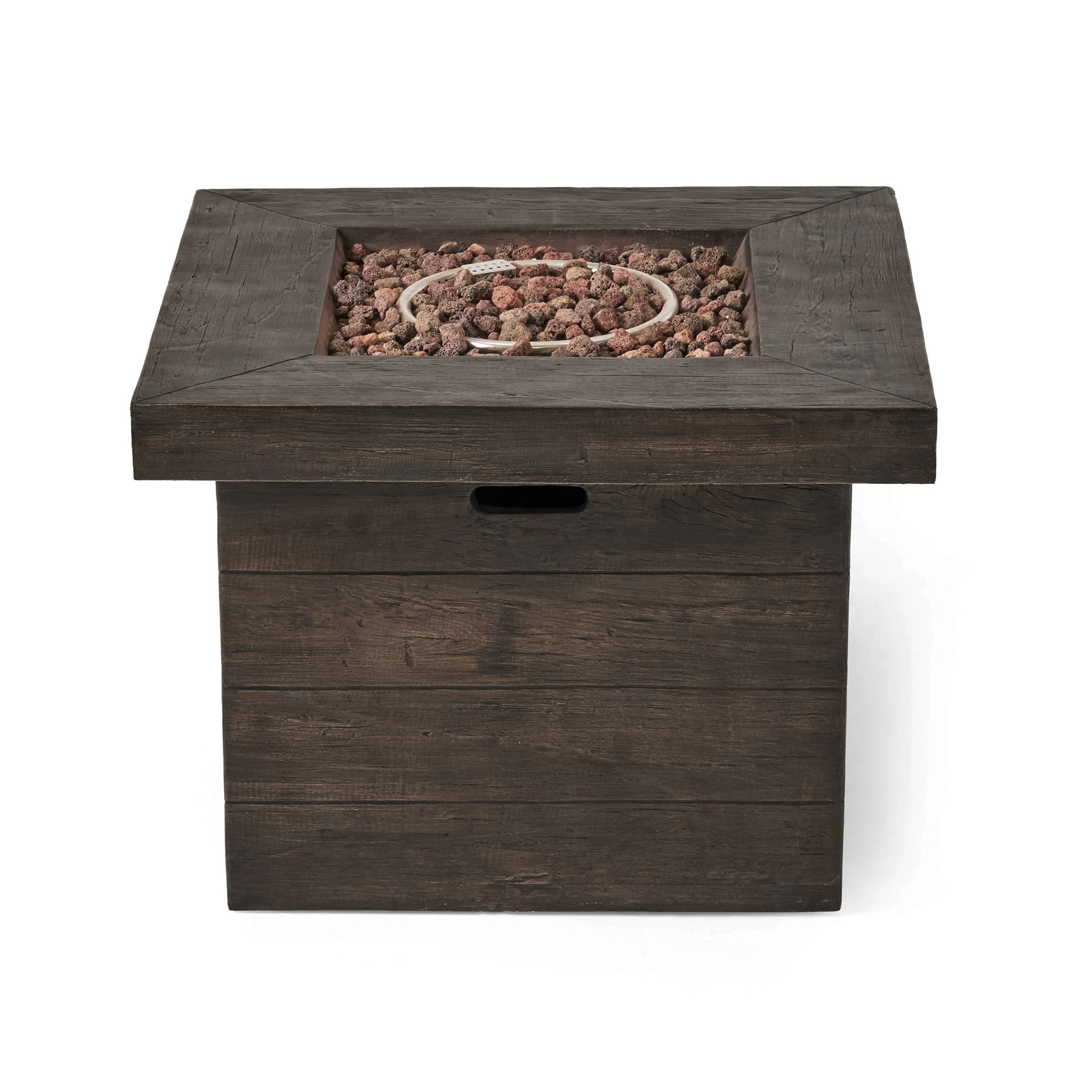 Anchorage 32'' Wood Square MGO Fire Pit Brown - 40,000 BTU - Image 11