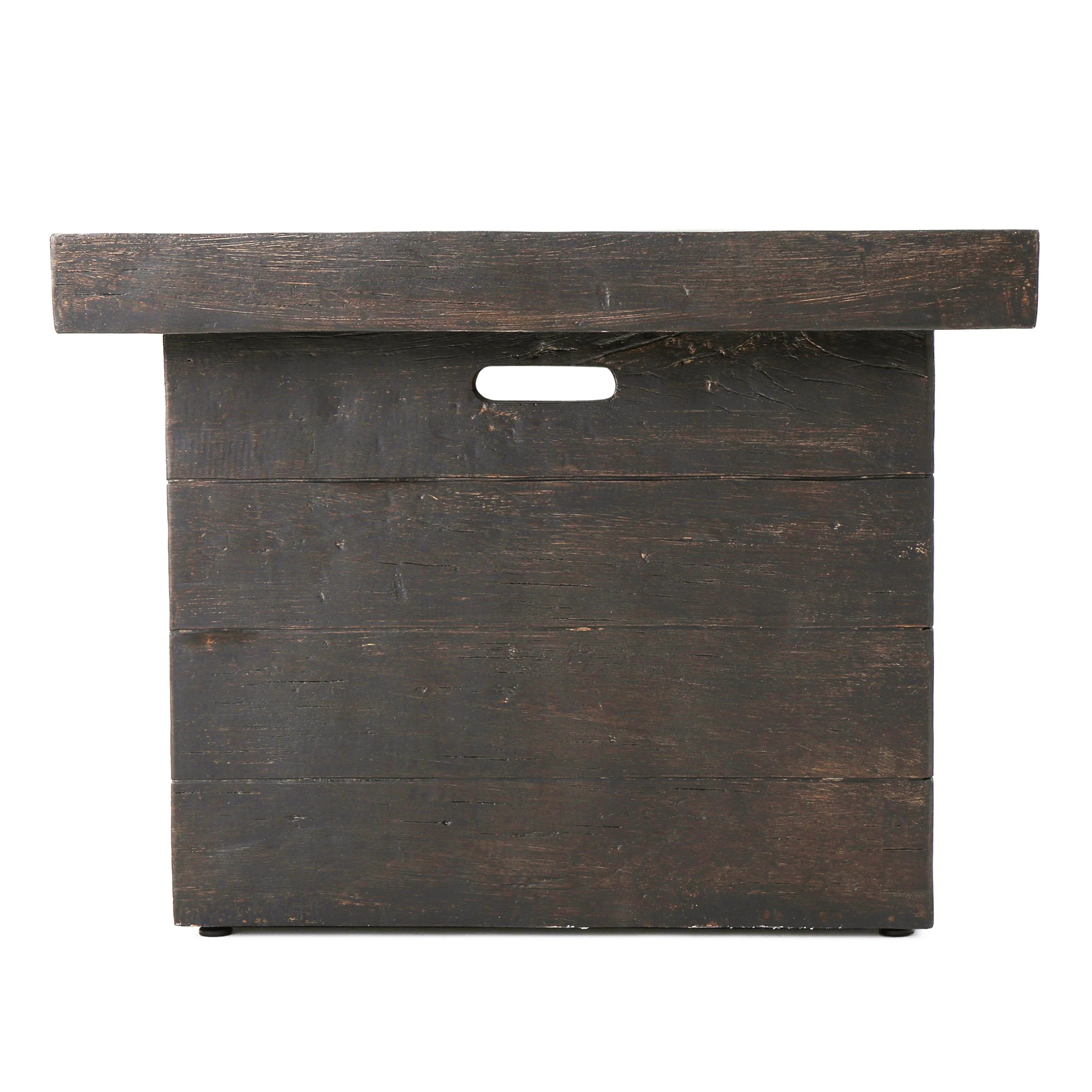 Anchorage 32'' Wood Square MGO Fire Pit Brown - 40,000 BTU - Image 12