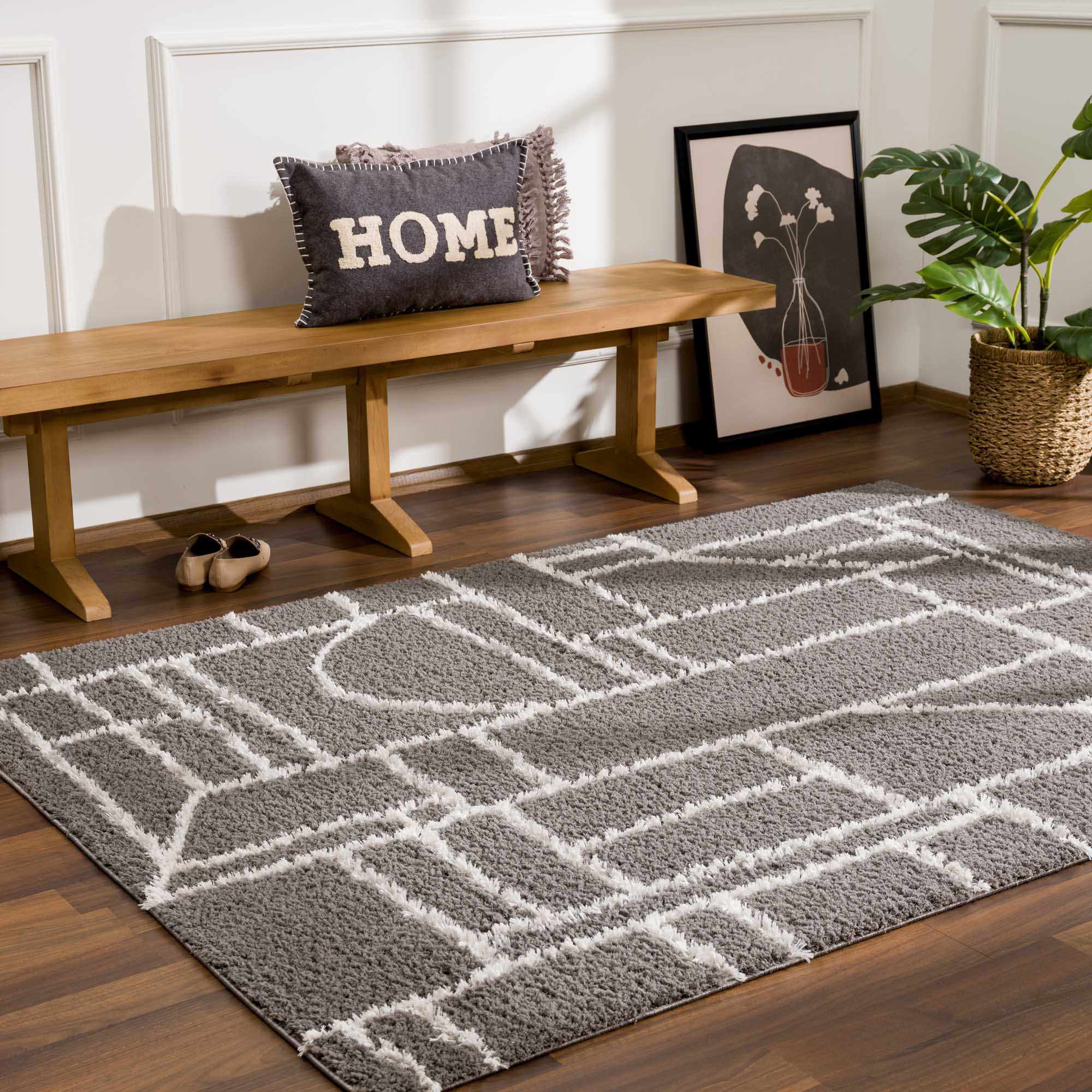 Andia Charcoal Area Rug - Clearance - Image 17