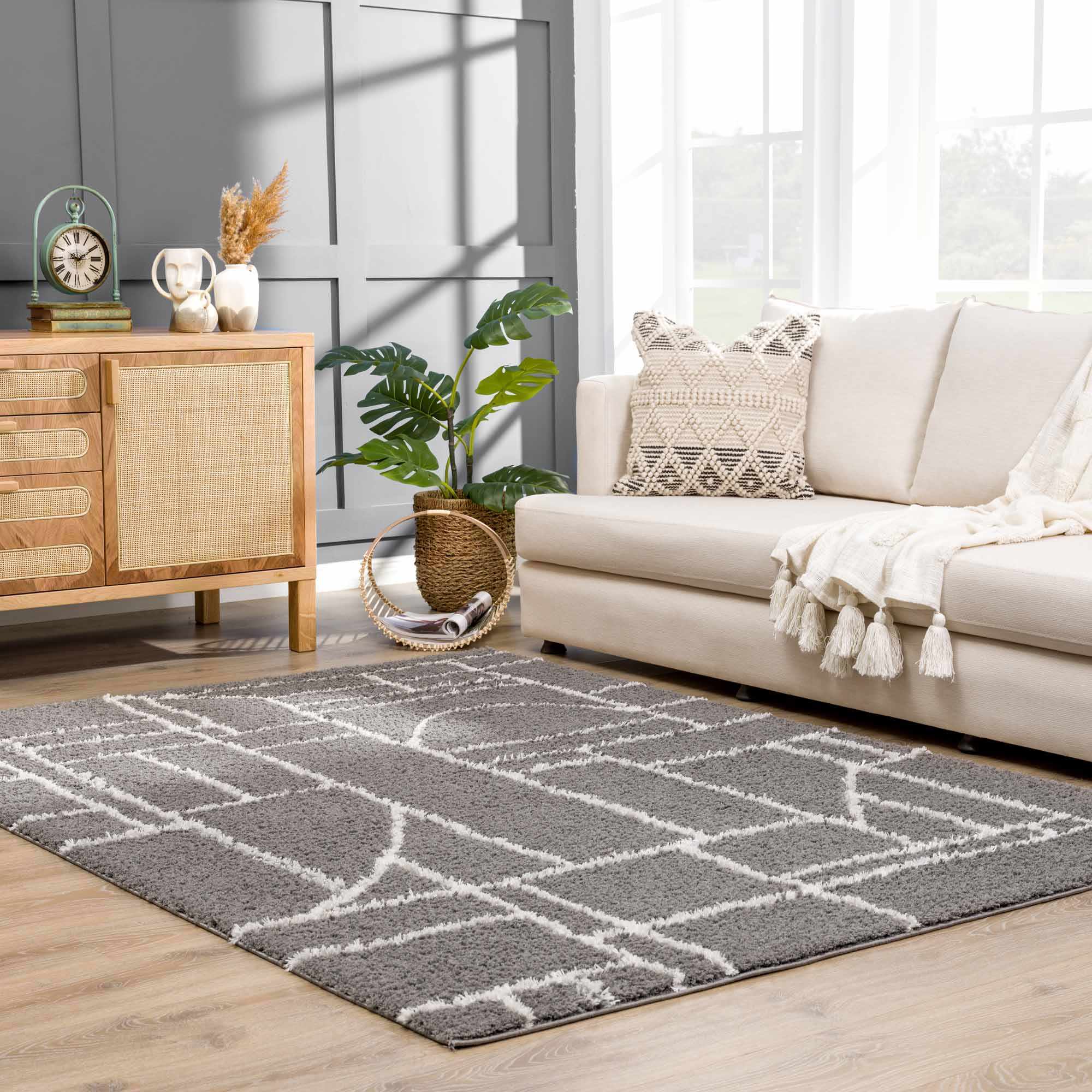 Andia Charcoal Area Rug - Clearance - Image 2
