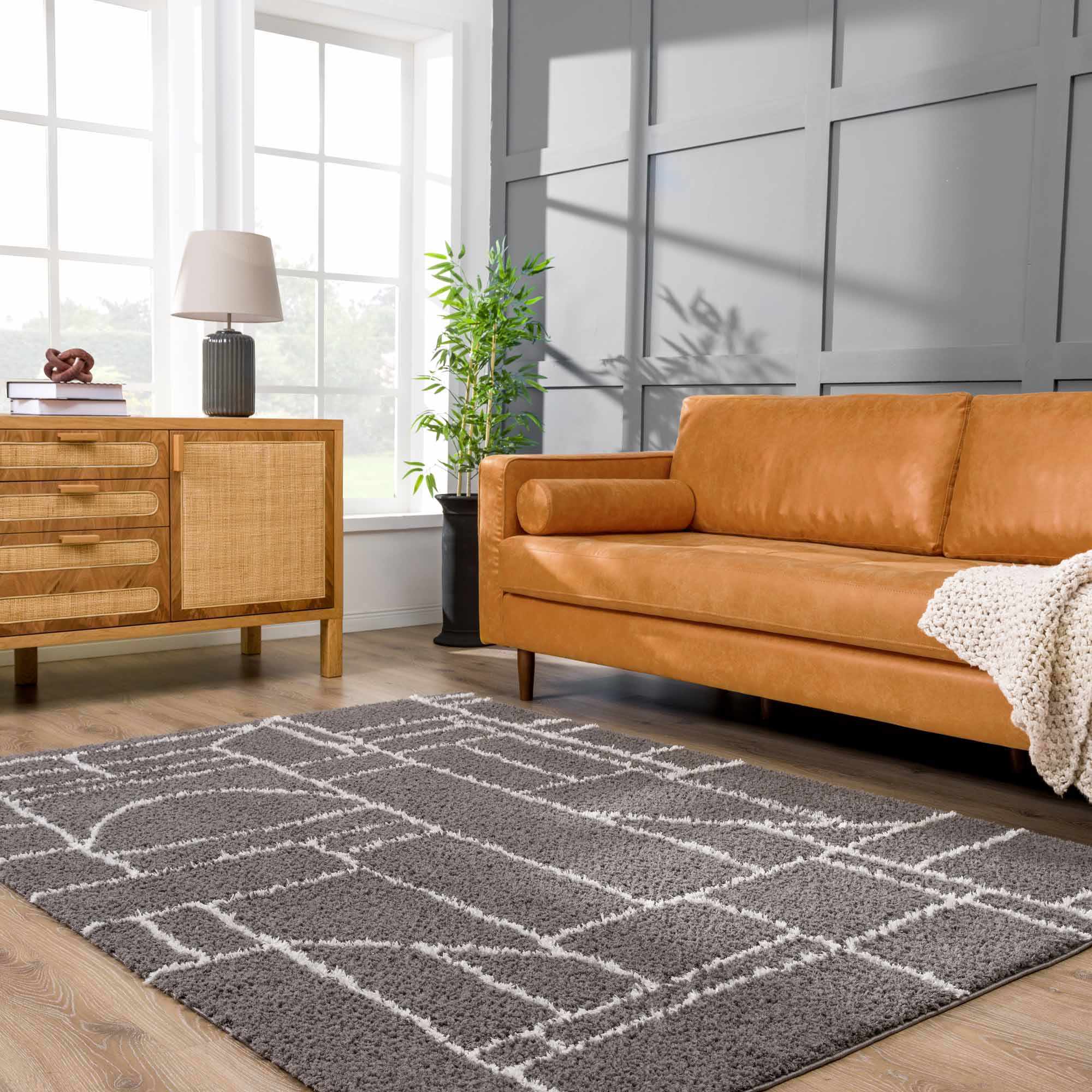 Andia Charcoal Area Rug - Clearance - Image 4