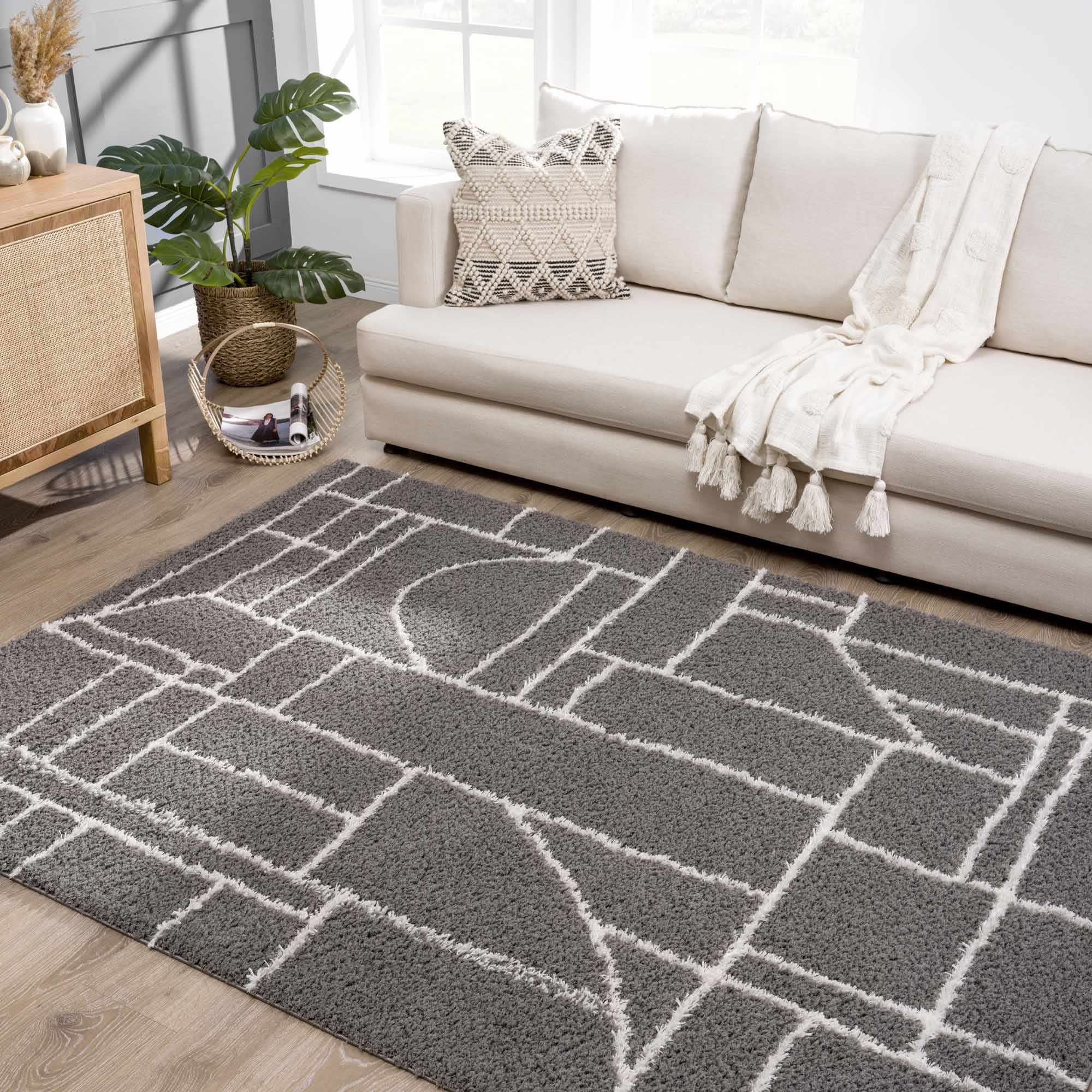 Andia Charcoal Area Rug - Clearance - Image 9