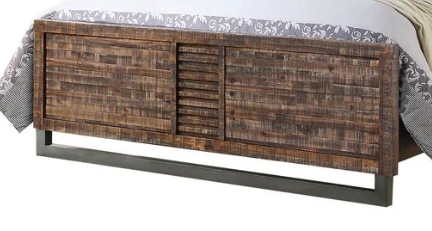 Andria Reclaimed Oak Finish Queen Bed - Image 4