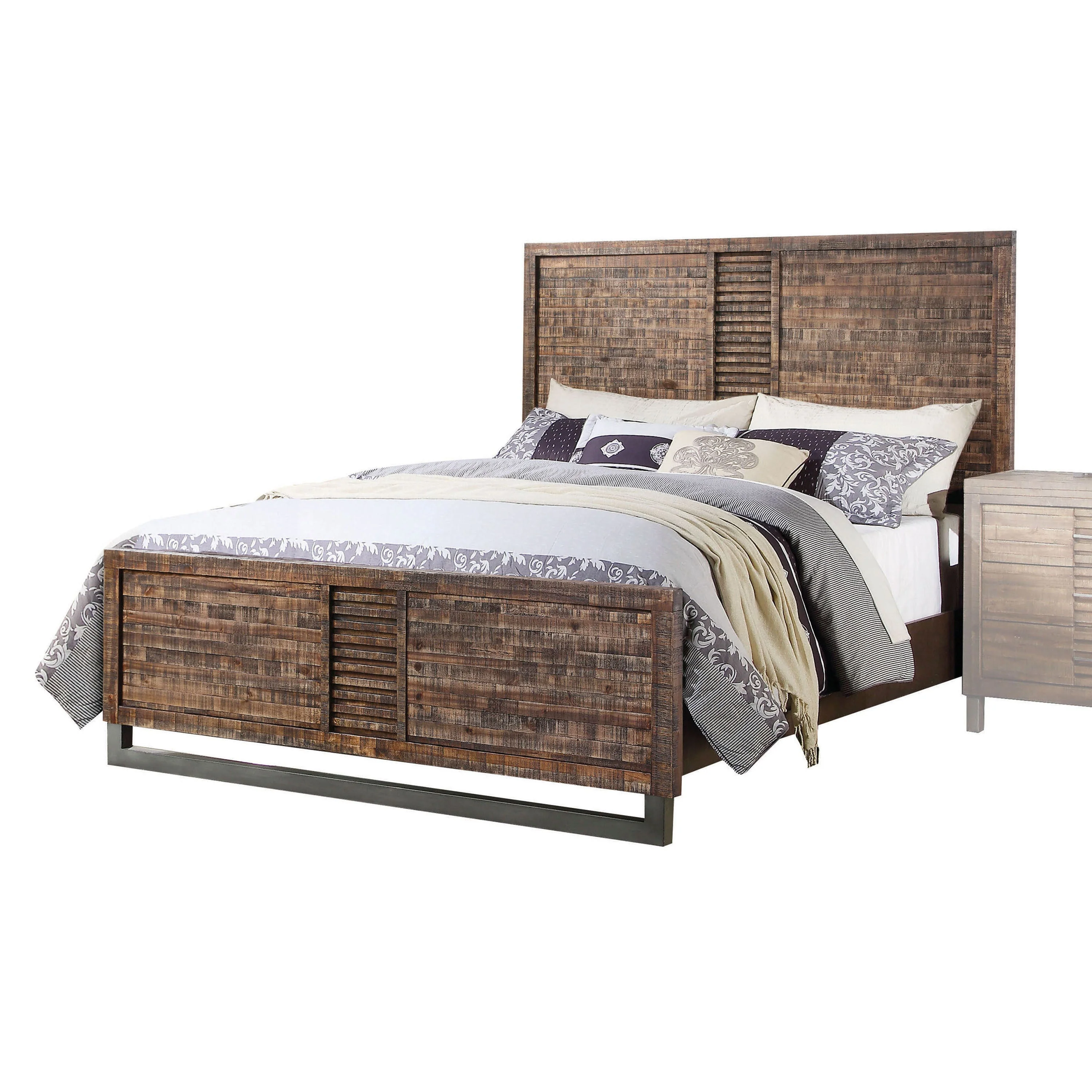 Andria Reclaimed Oak Finish Queen Bed - Image 5