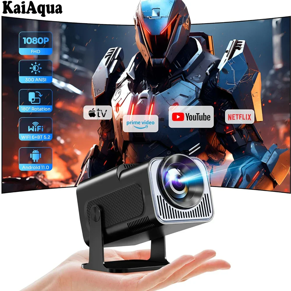 Android 11 4K Projector 1080P 390ANSI Dual WiFi6 BT5.0 Portable Home Cinema - Image 2