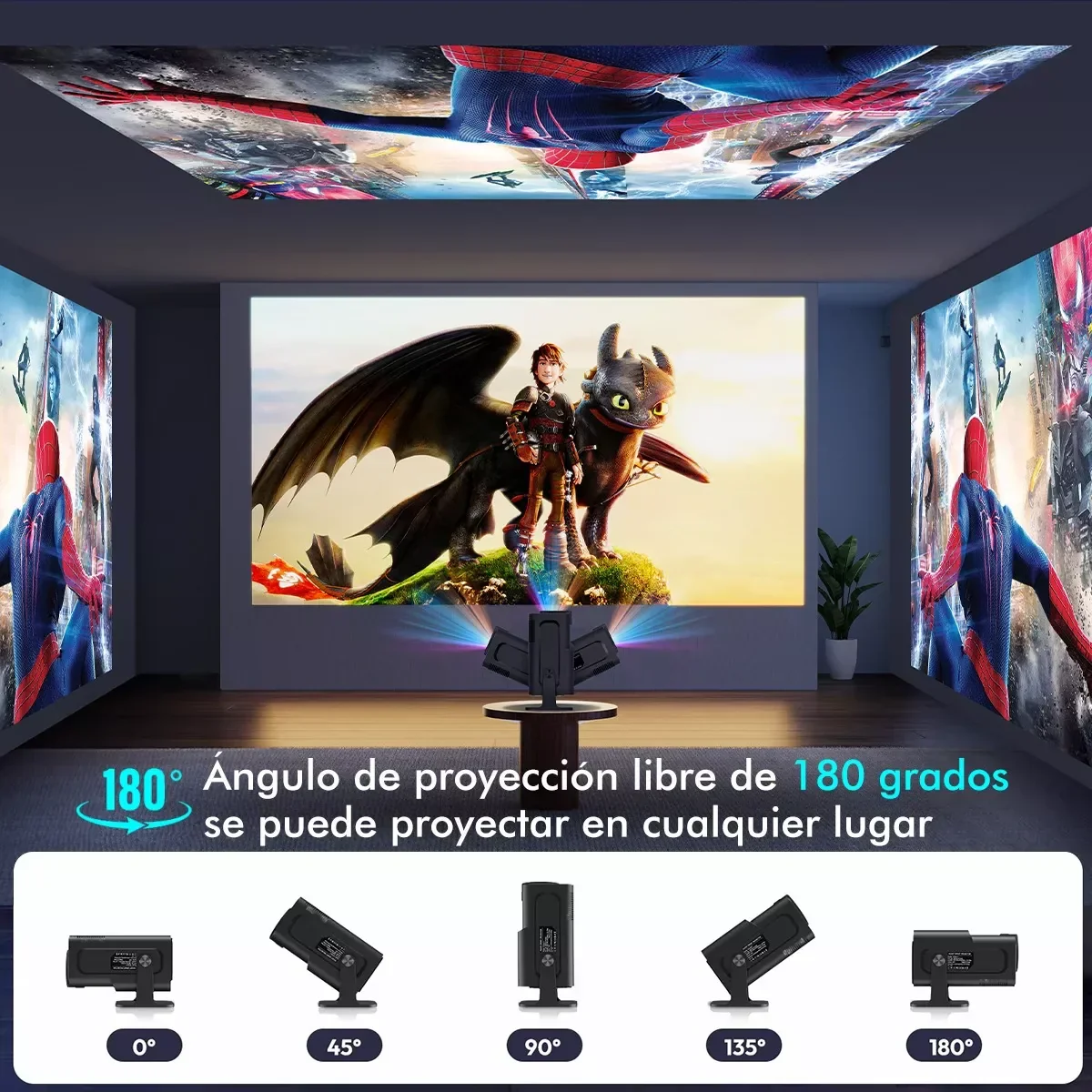 Android 11 4K Projector 1080P 390ANSI Dual WiFi6 BT5.0 Portable Home Cinema - Image 6