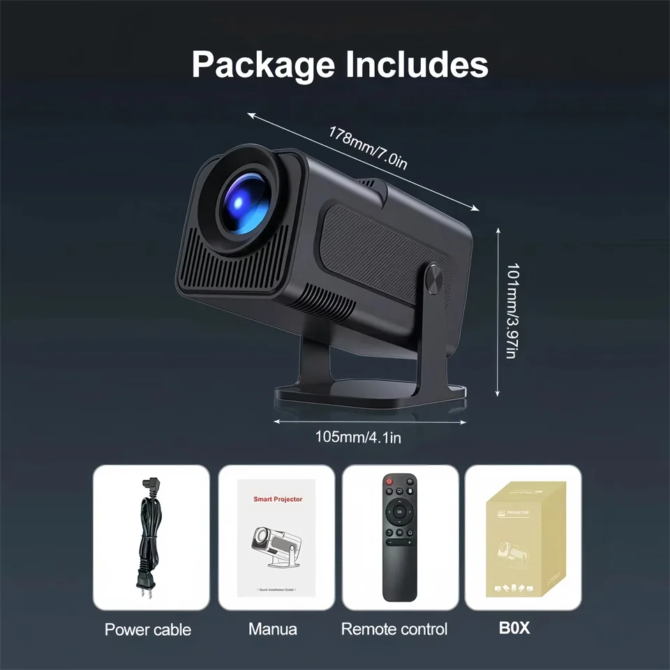 Android 11 4K Projector 1080P 390ANSI Dual WiFi6 BT5.0 Portable Home Cinema - Image 8