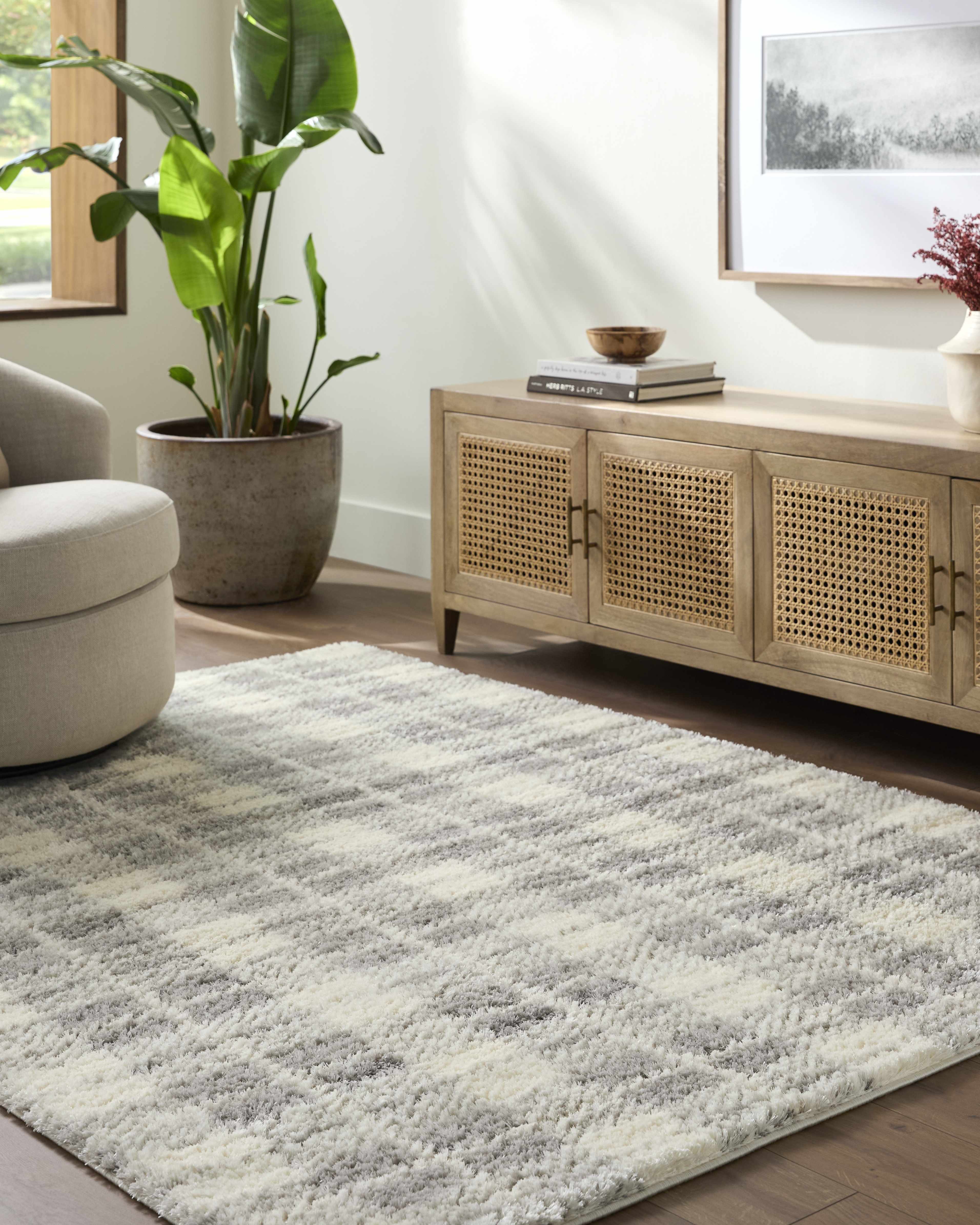 Anfisa Tan Luxe Shag Area Rug - Image 2