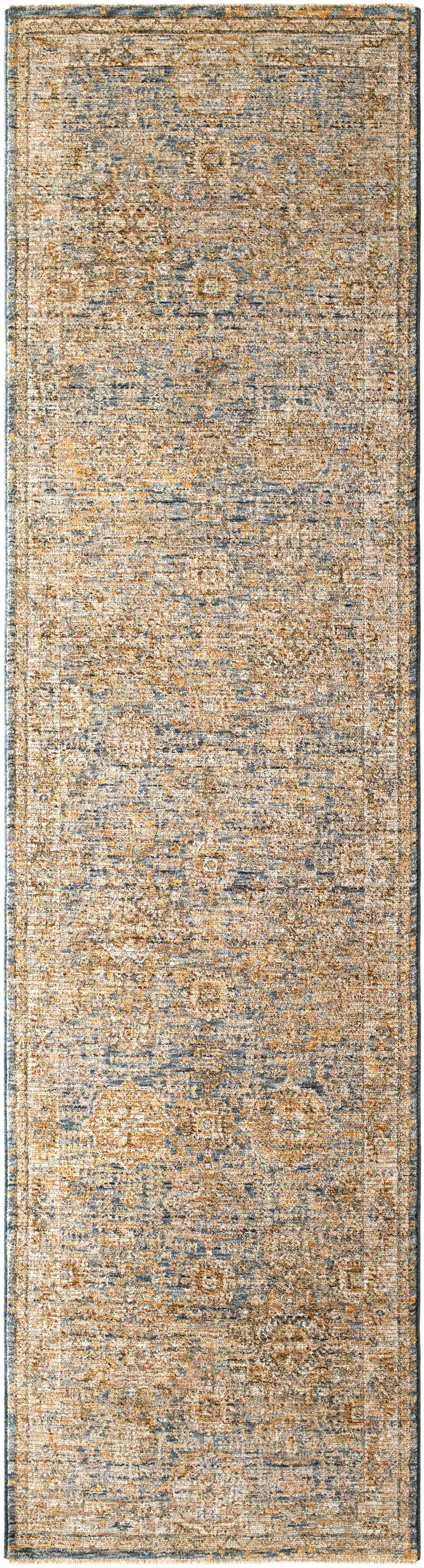 Ange Cream & Blue Rich Textured Rug - Image 11