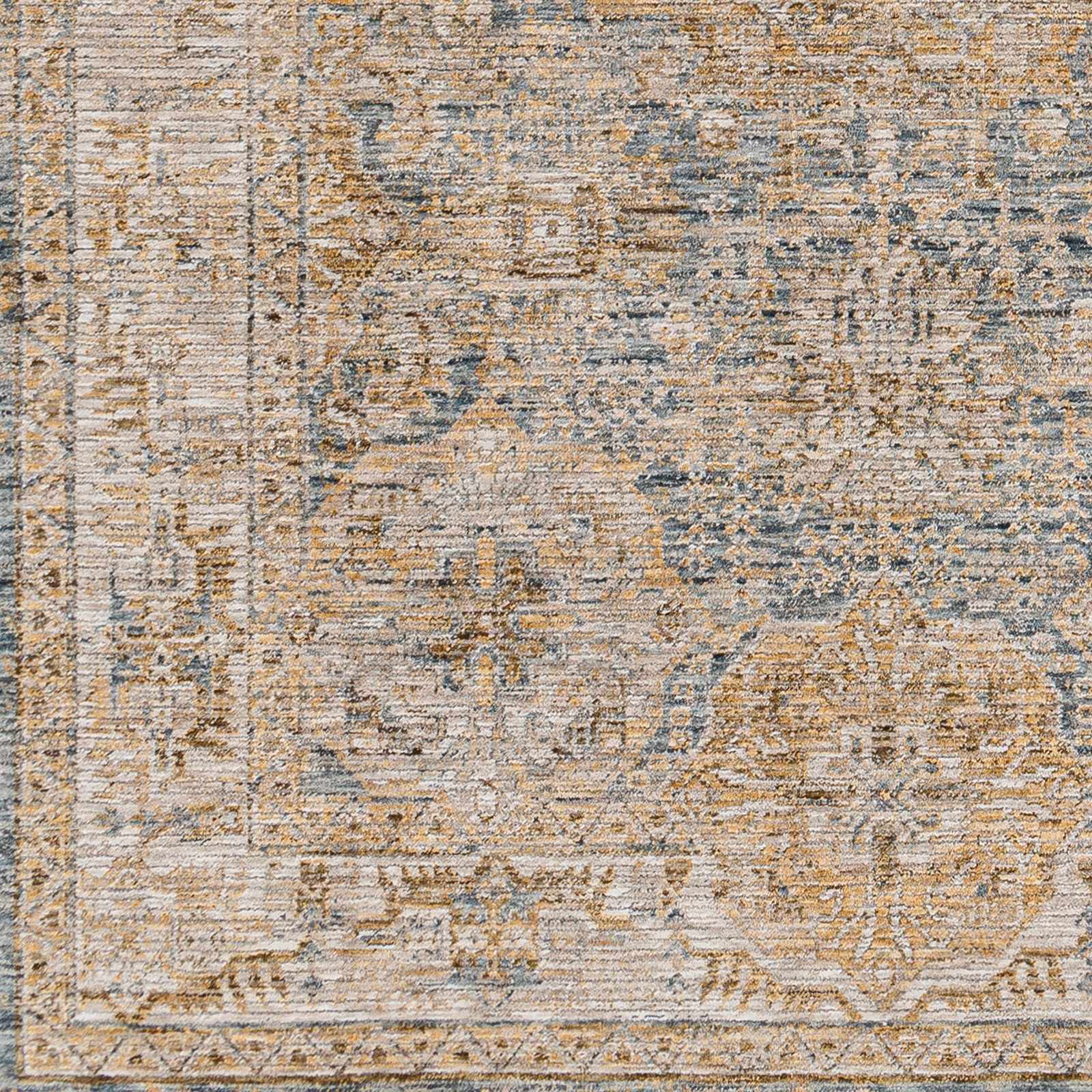 Ange Cream & Blue Rich Textured Rug - Image 8