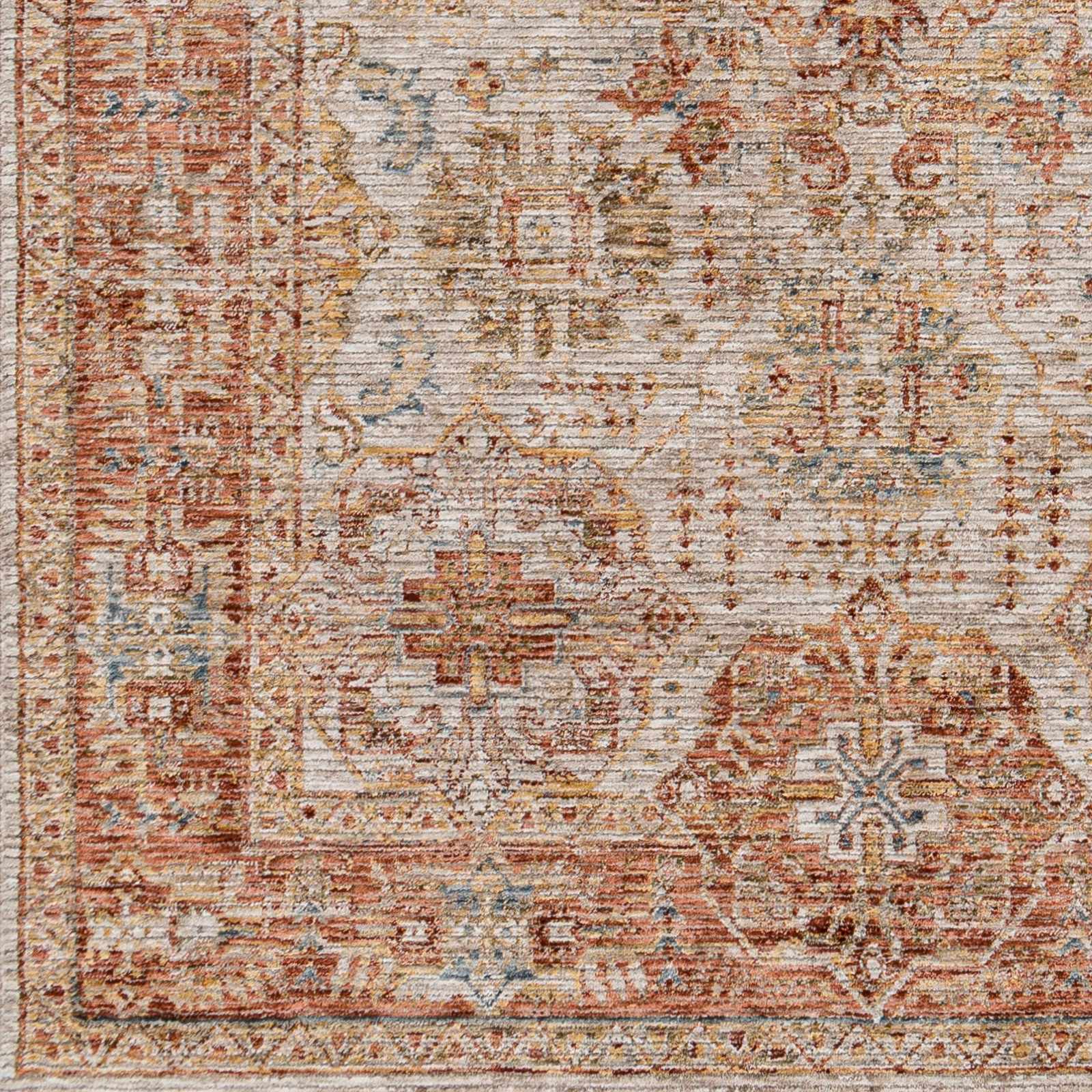 Ange Rust Rich Textured Traditional Rug - Image 7
