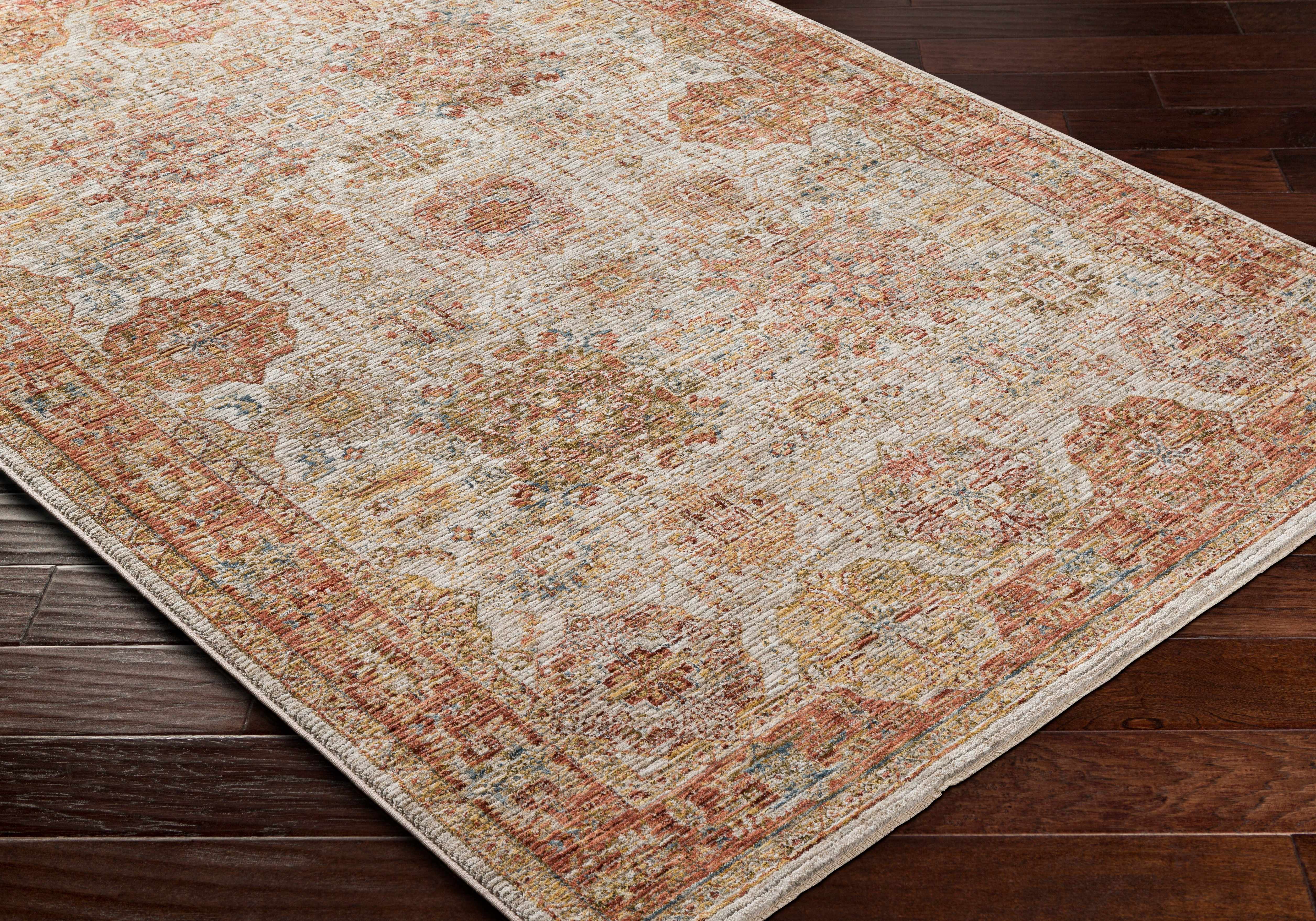 Ange Rust Rich Textured Traditional Rug - Image 9