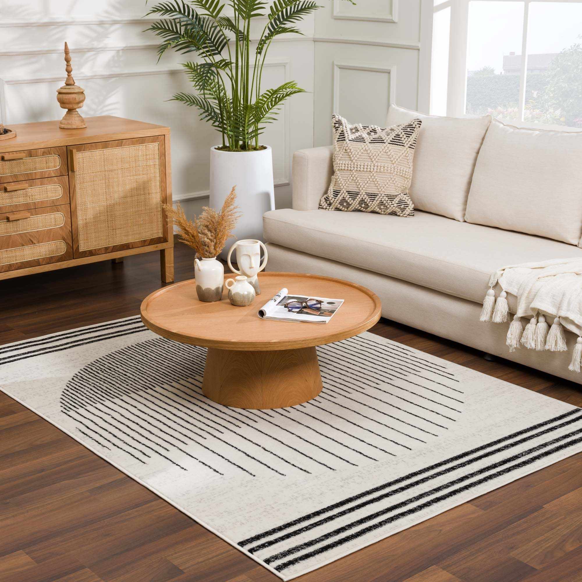 Angus Black&White Geometric Area Rug - Image 9