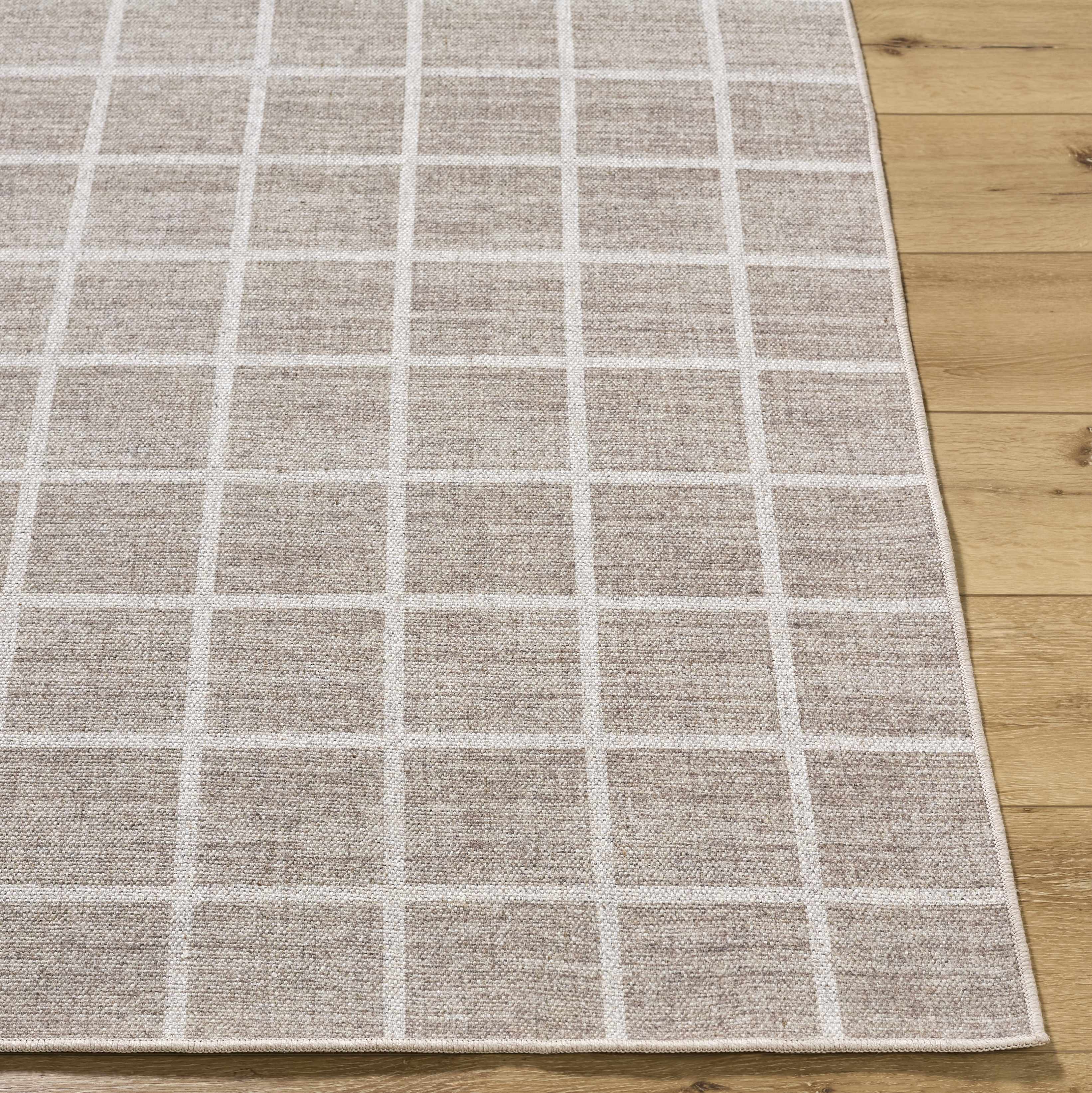 Anicet Checkered Washable Wool Area Rug - Image 3