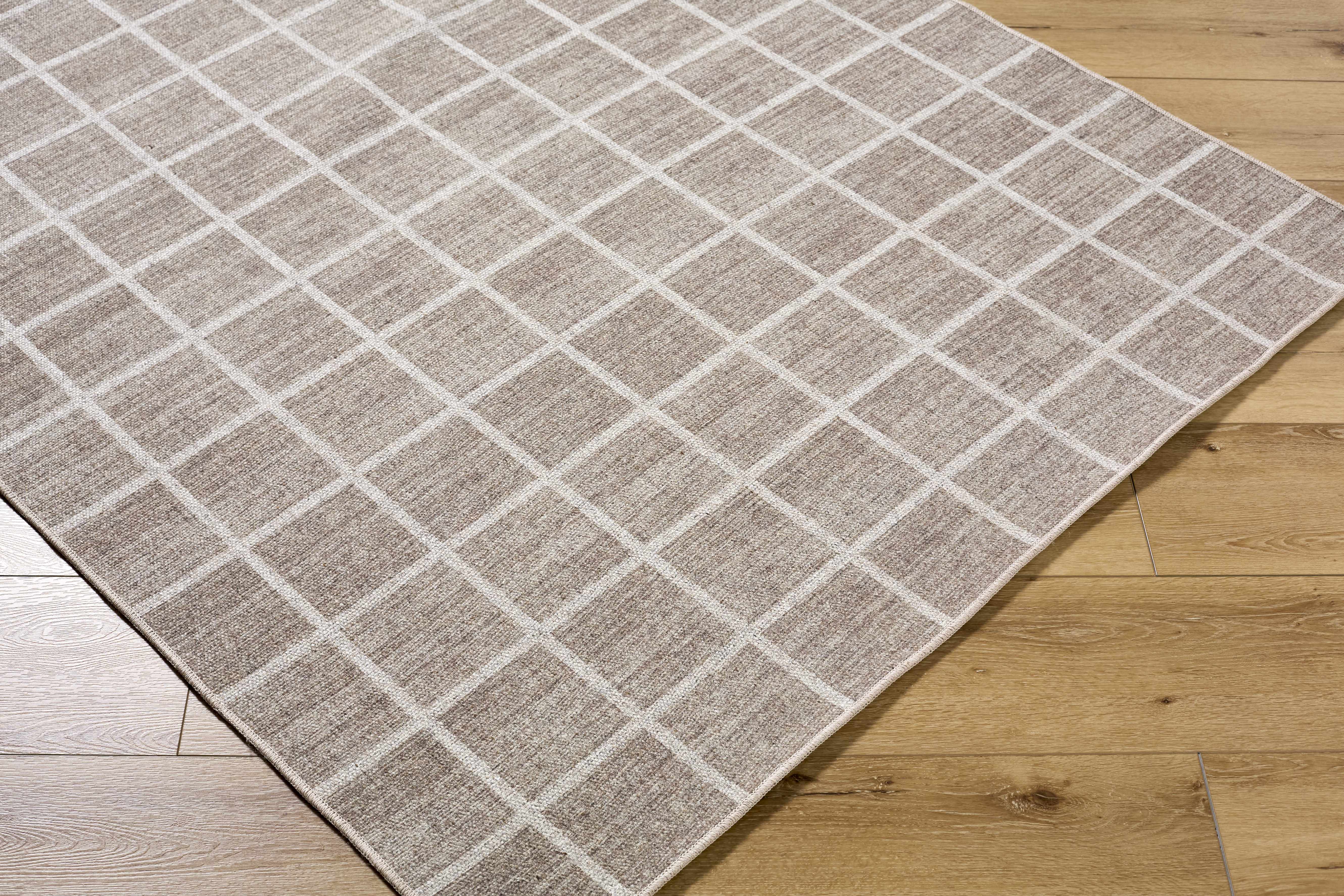 Anicet Checkered Washable Wool Area Rug - Image 6