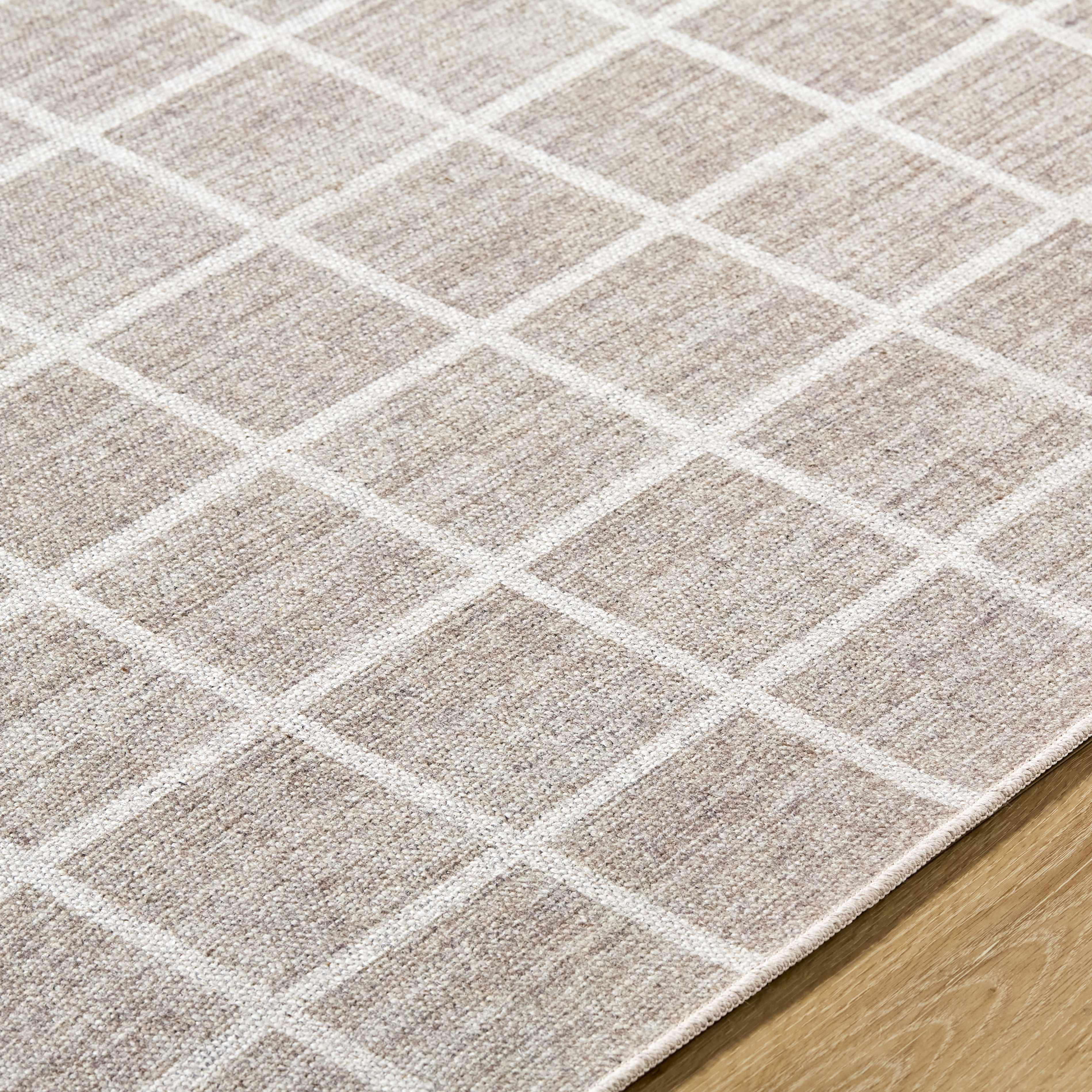 Anicet Checkered Washable Wool Area Rug - Image 7