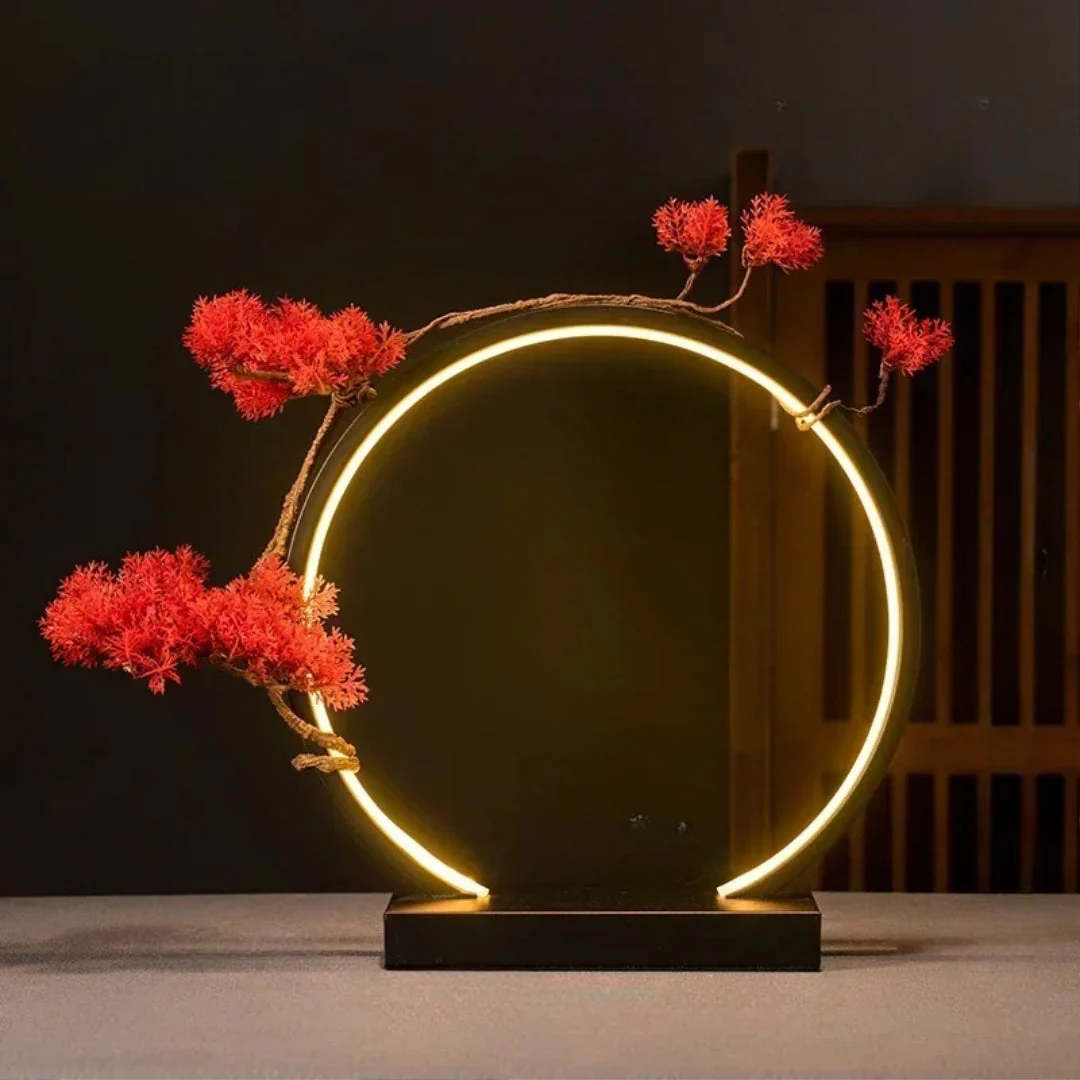 Anime Figure LED Ring Lamp Display Stand USB Warm Light Desk Decor Gift - Image 5