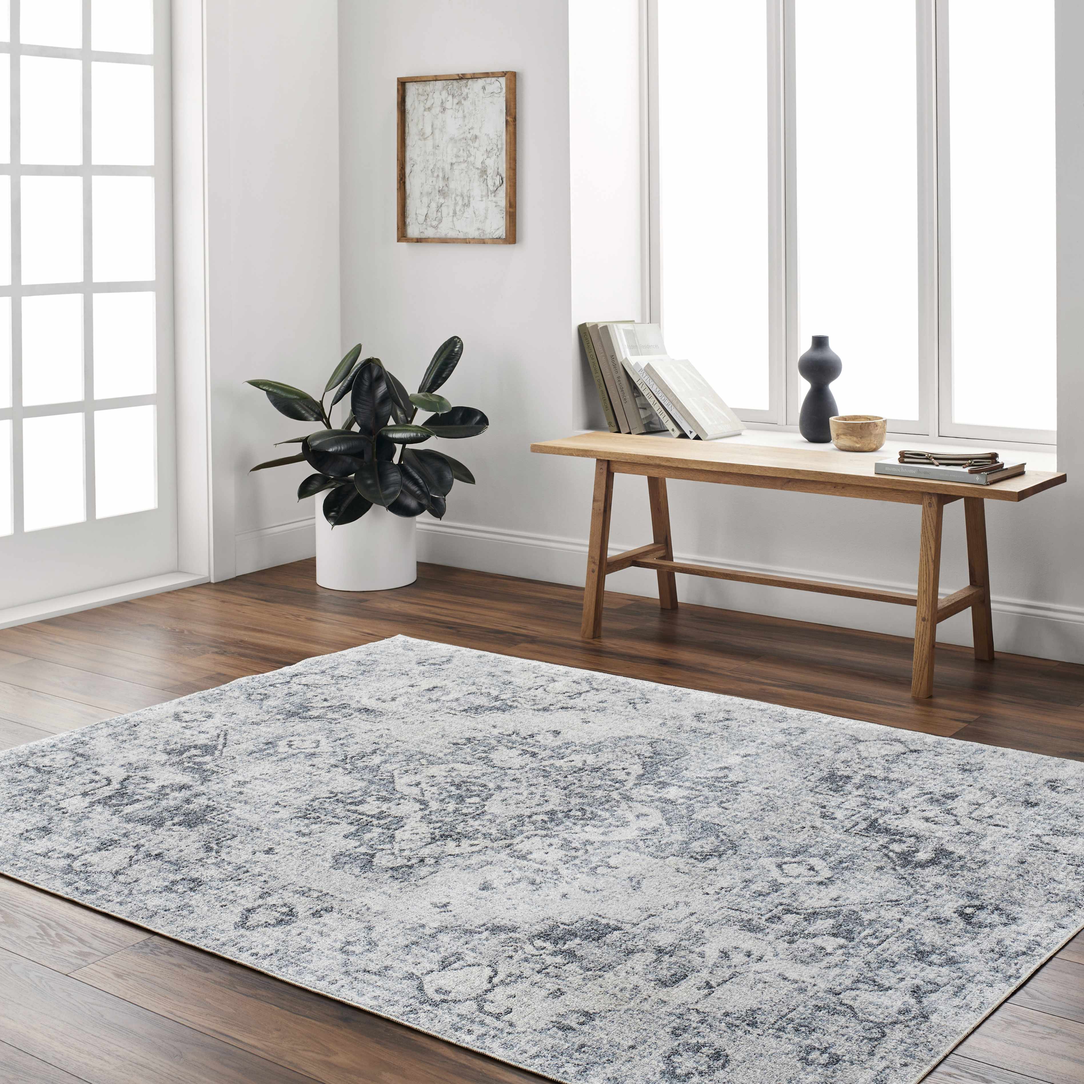 Ankti Aqua Washable Area Rug - Clearance - Image 2
