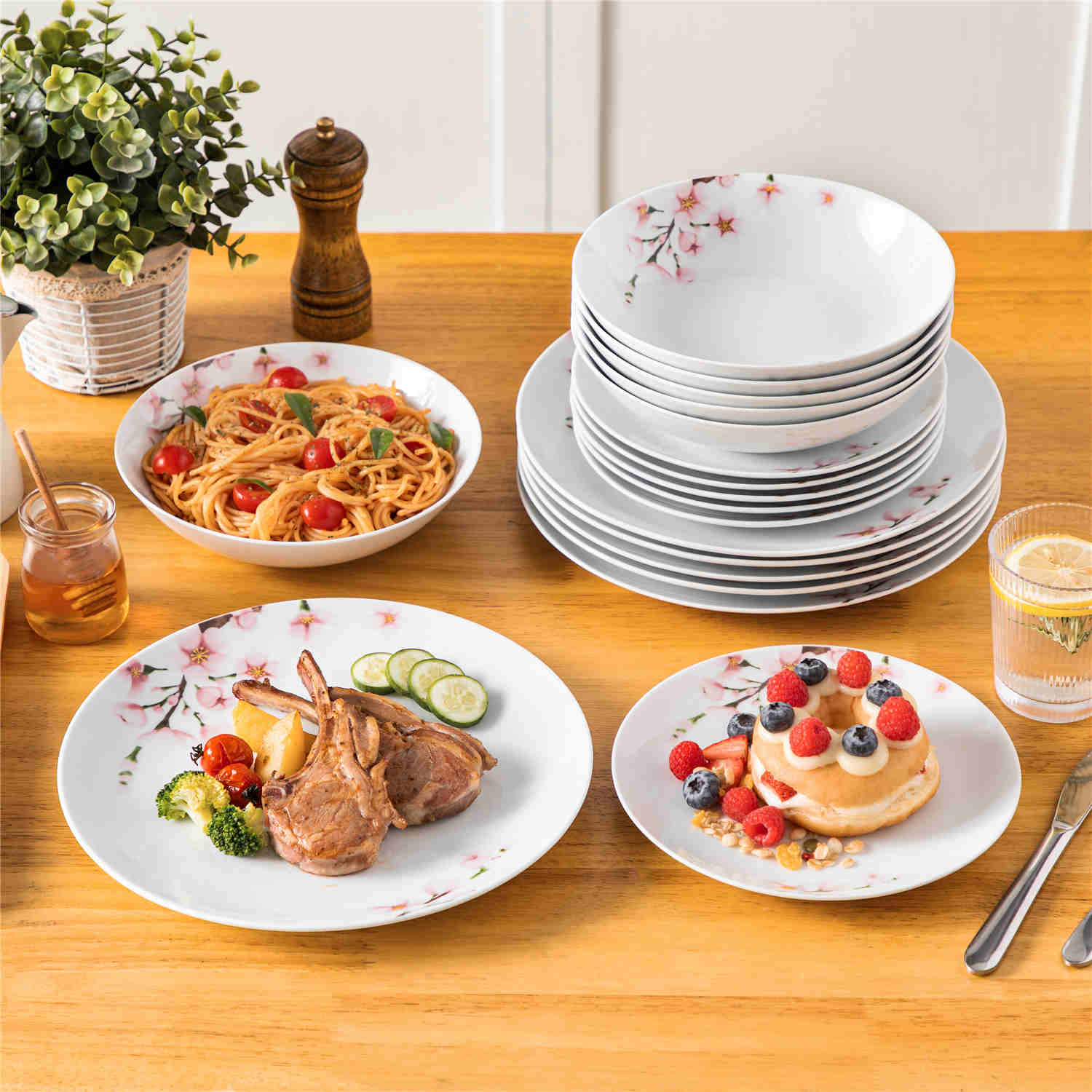Annie Round 18 Piece Dinnerware Set - Image 3