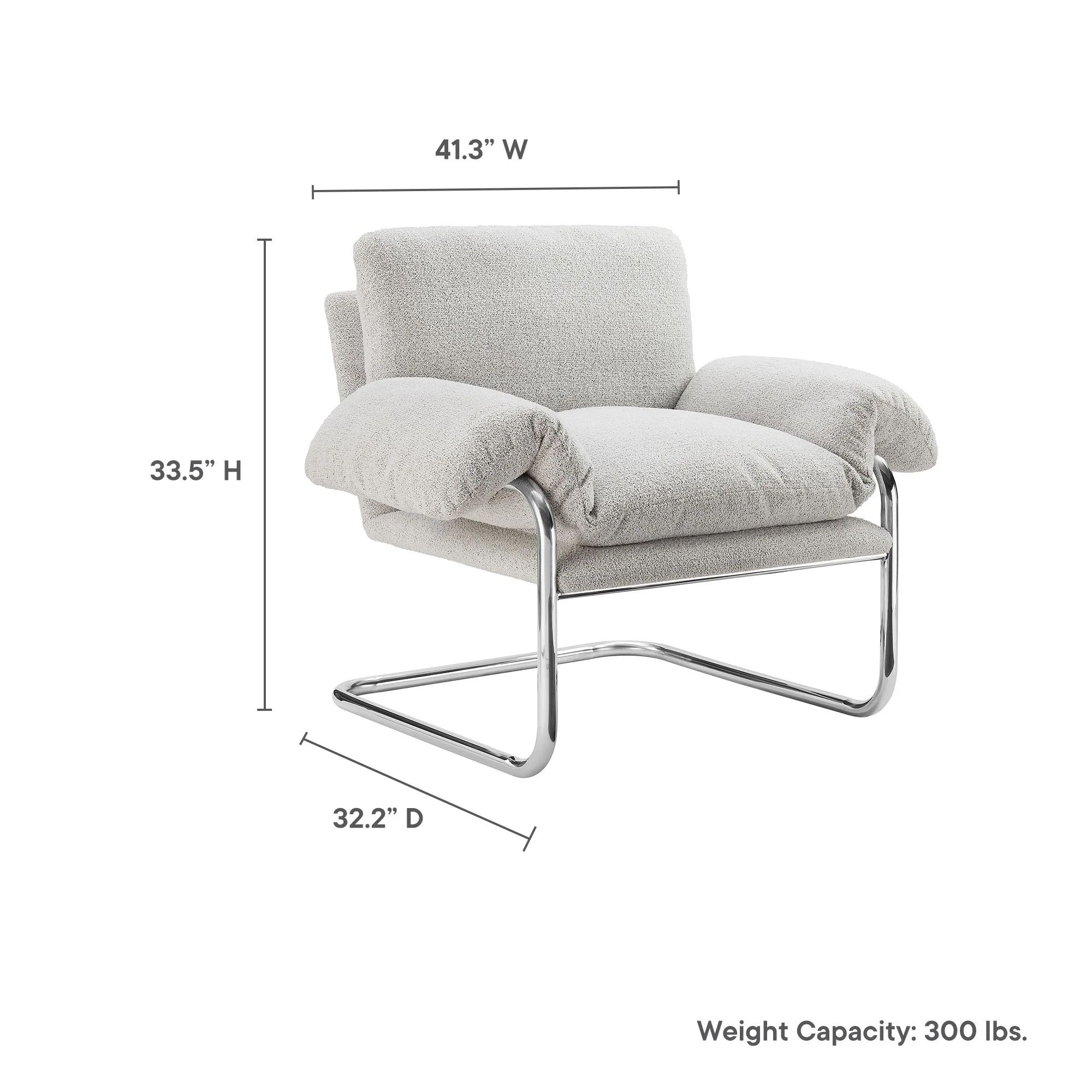 Ansel Boucle Fabric Accent Chair by Modway - Image 13