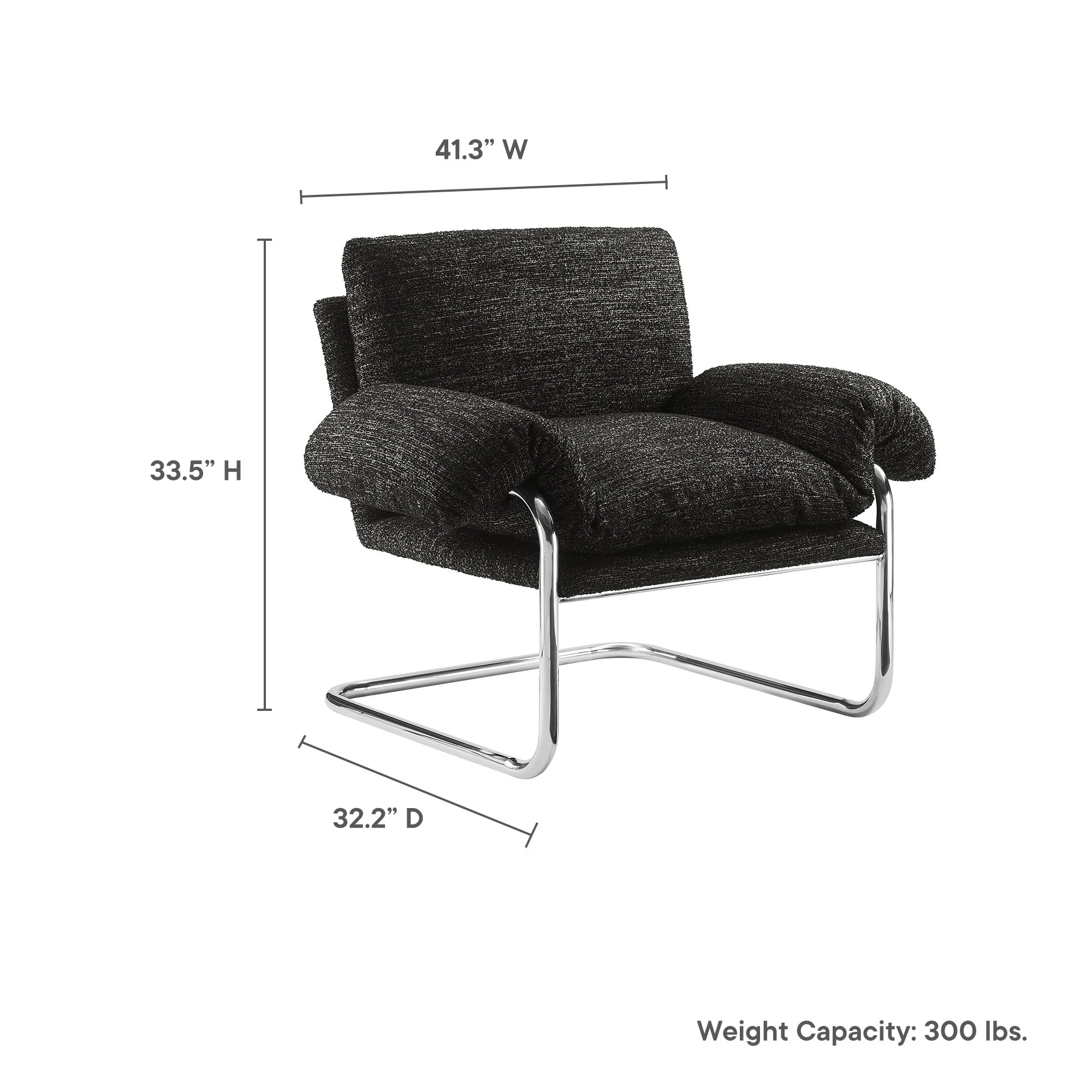Ansel Boucle Fabric Accent Chair by Modway - Image 2