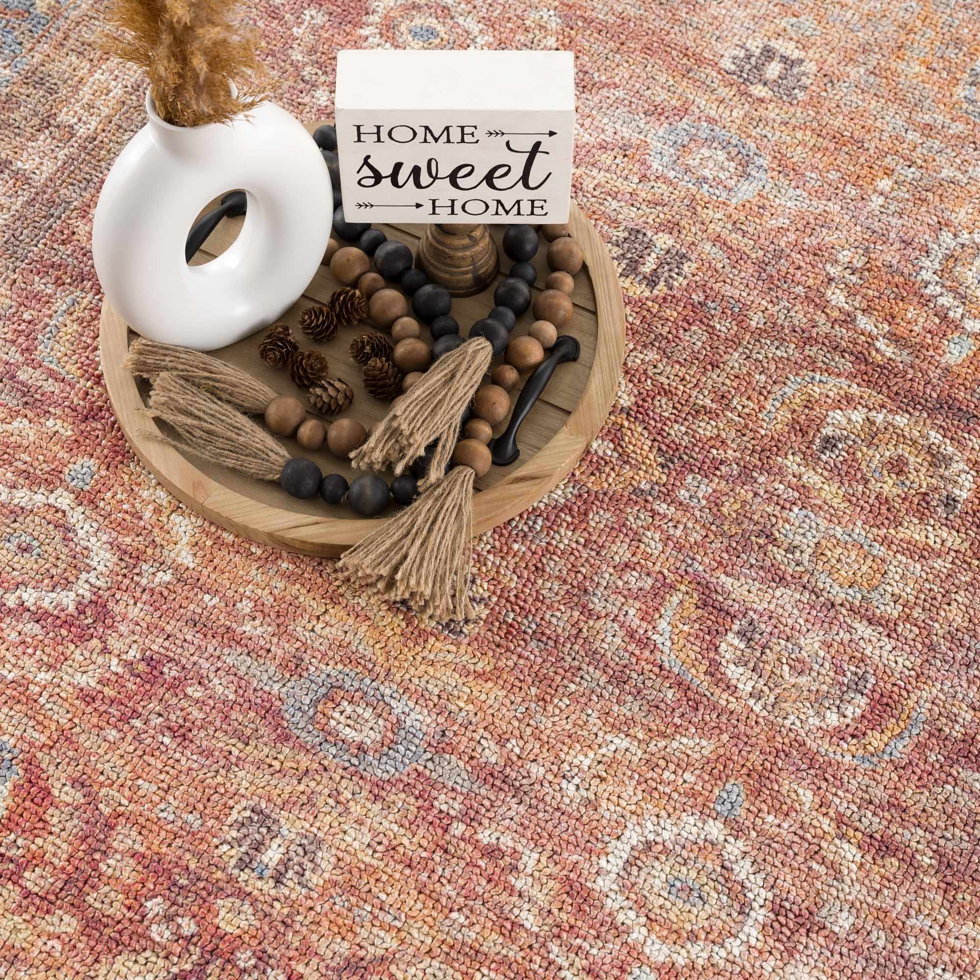 Anshu Peach Washable Area Rug - Clearance - Image 11