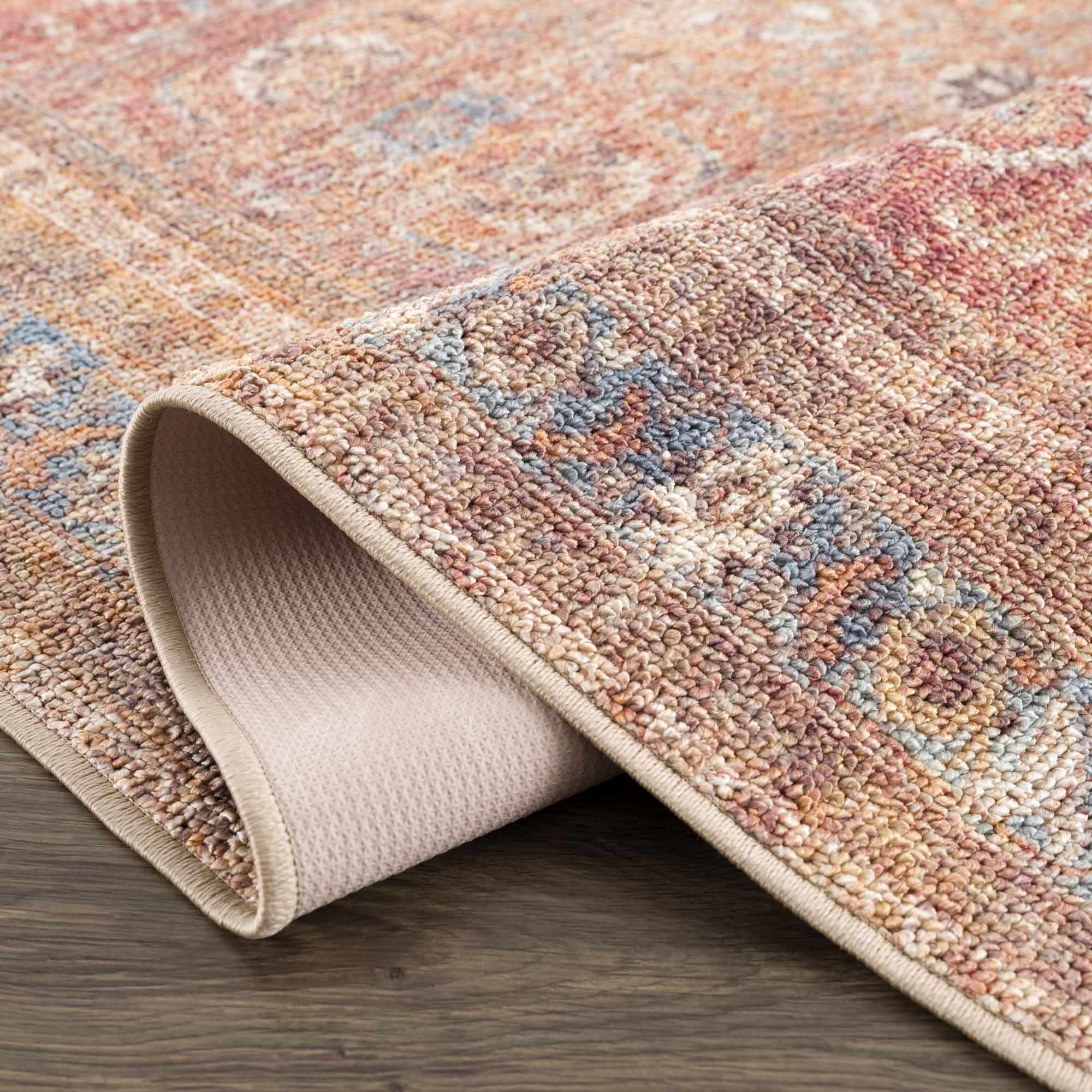 Anshu Peach Washable Area Rug - Clearance - Image 6