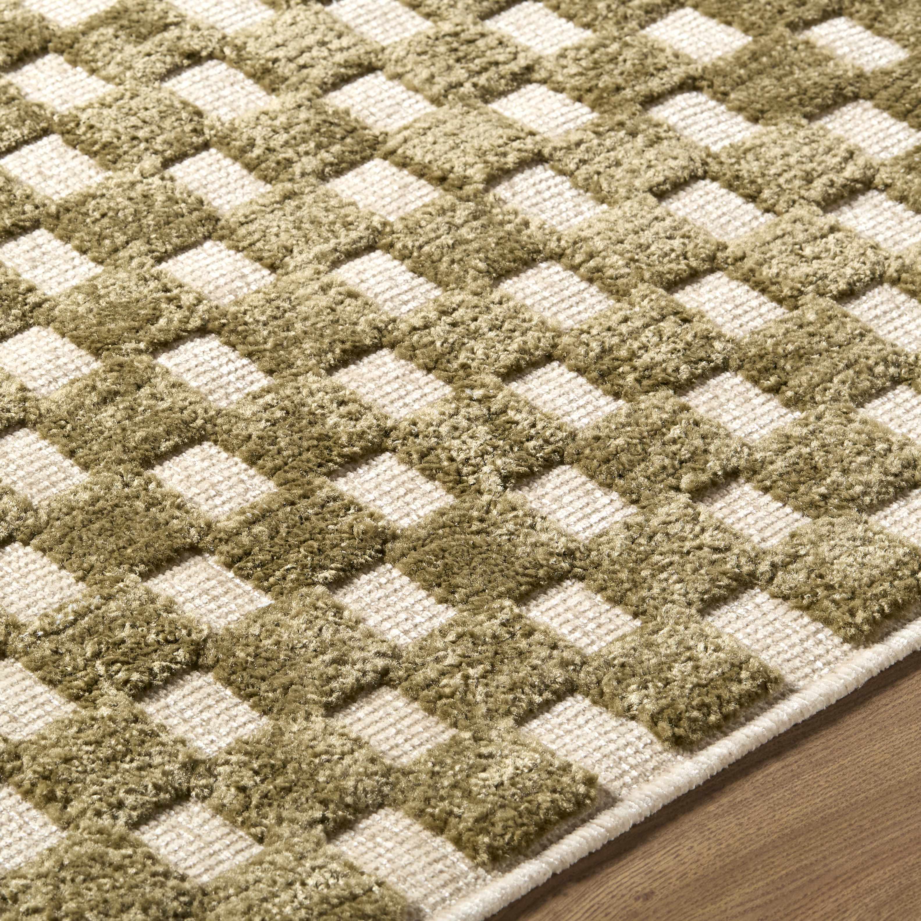 Anthea Olive Washable Area Rug - Image 3