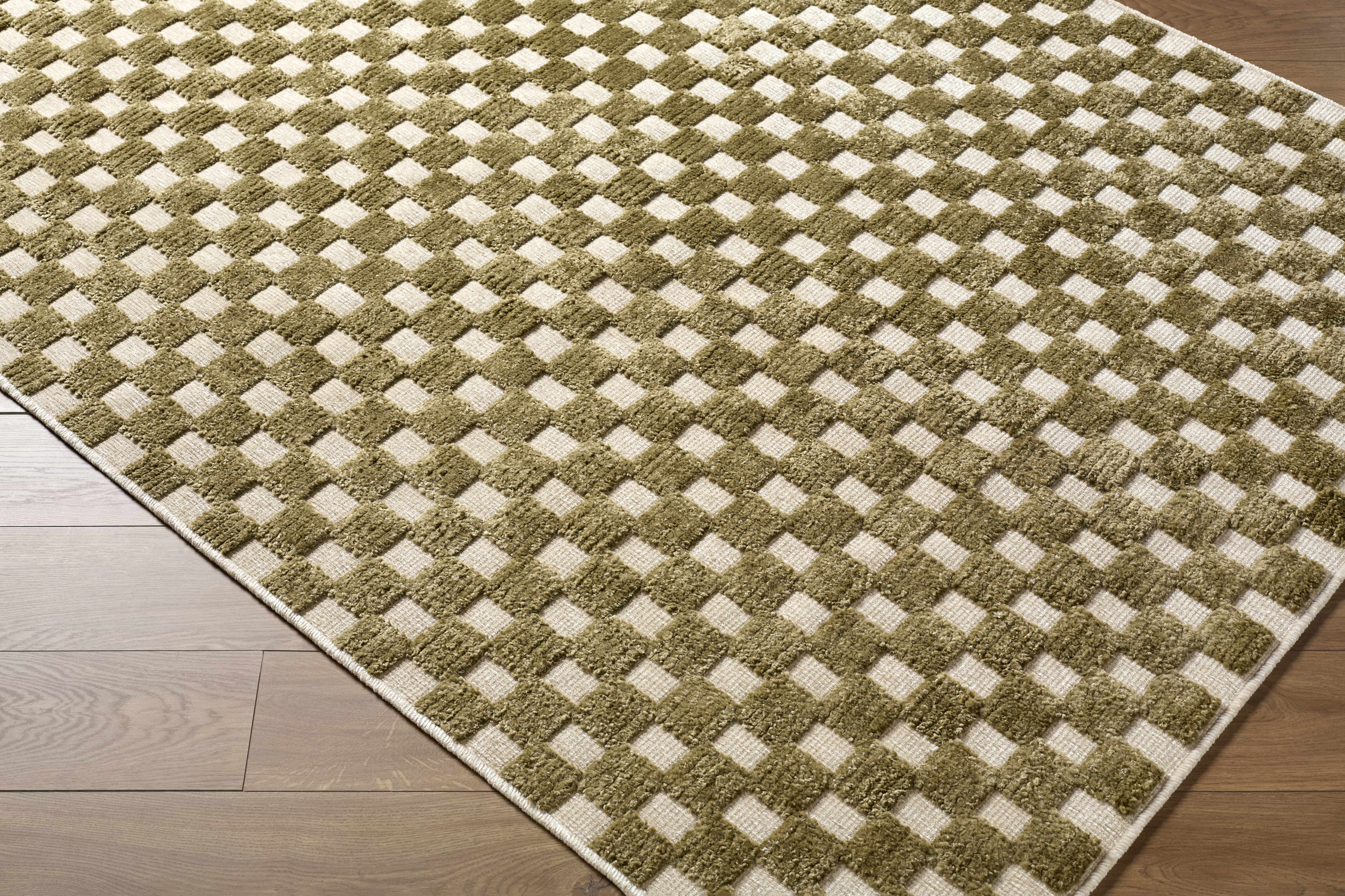 Anthea Olive Washable Area Rug - Image 4