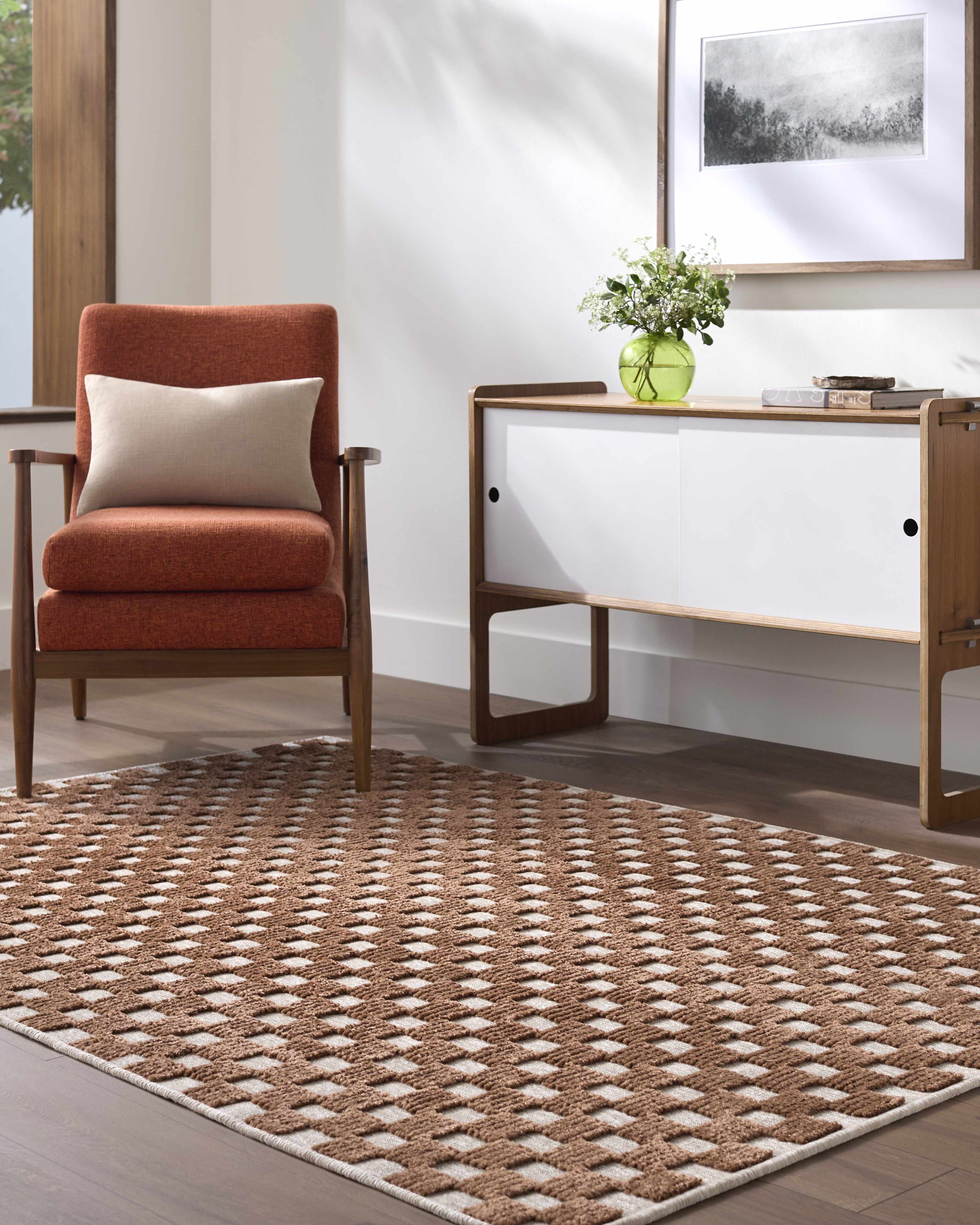 Anthea White Washable Area Rug - Image 2