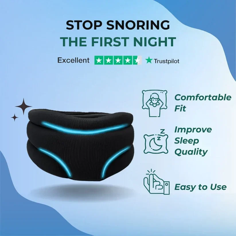 Anti Snoring Neck Pillow Ergonomic Cervical Sleep Support - Image 2