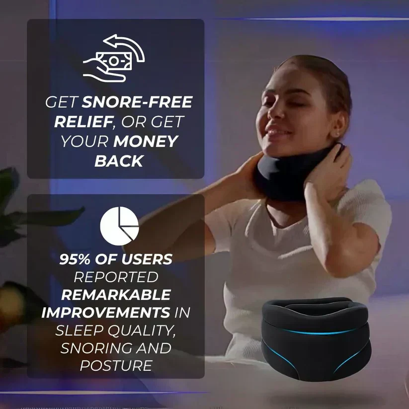 Anti Snoring Neck Pillow Ergonomic Cervical Sleep Support - Image 3